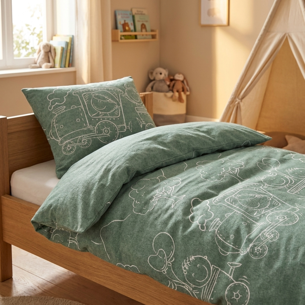 Biberna Kinderbettwäsche Flanell 0840521 | 429 Fichte