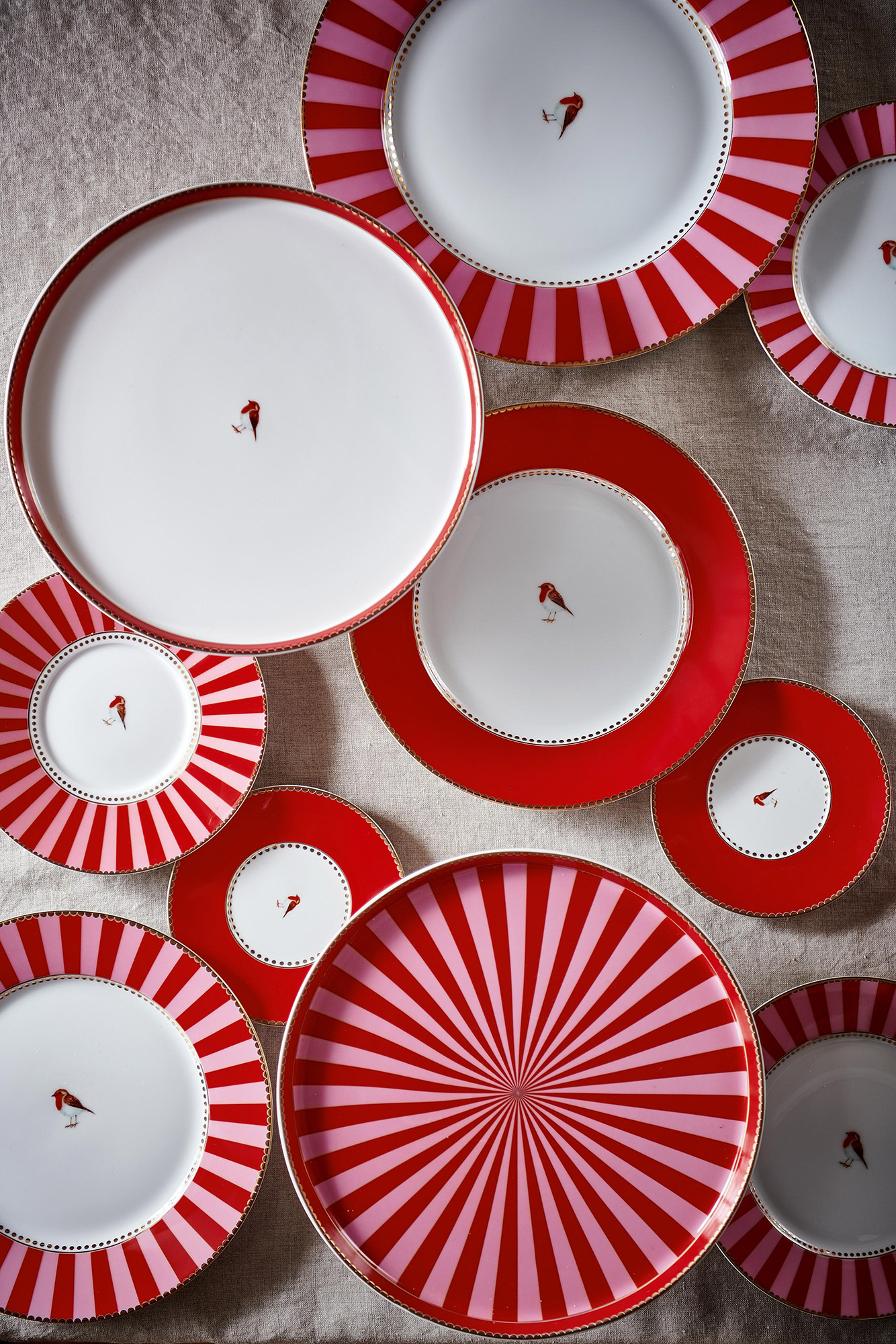 Pip Studio Vorratsdose Love Birds | rot-pink