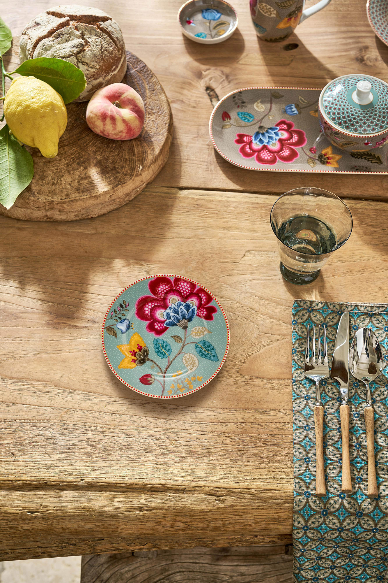 Pip Studio Gebäckteller Blooming Tales | Fantasy Blue