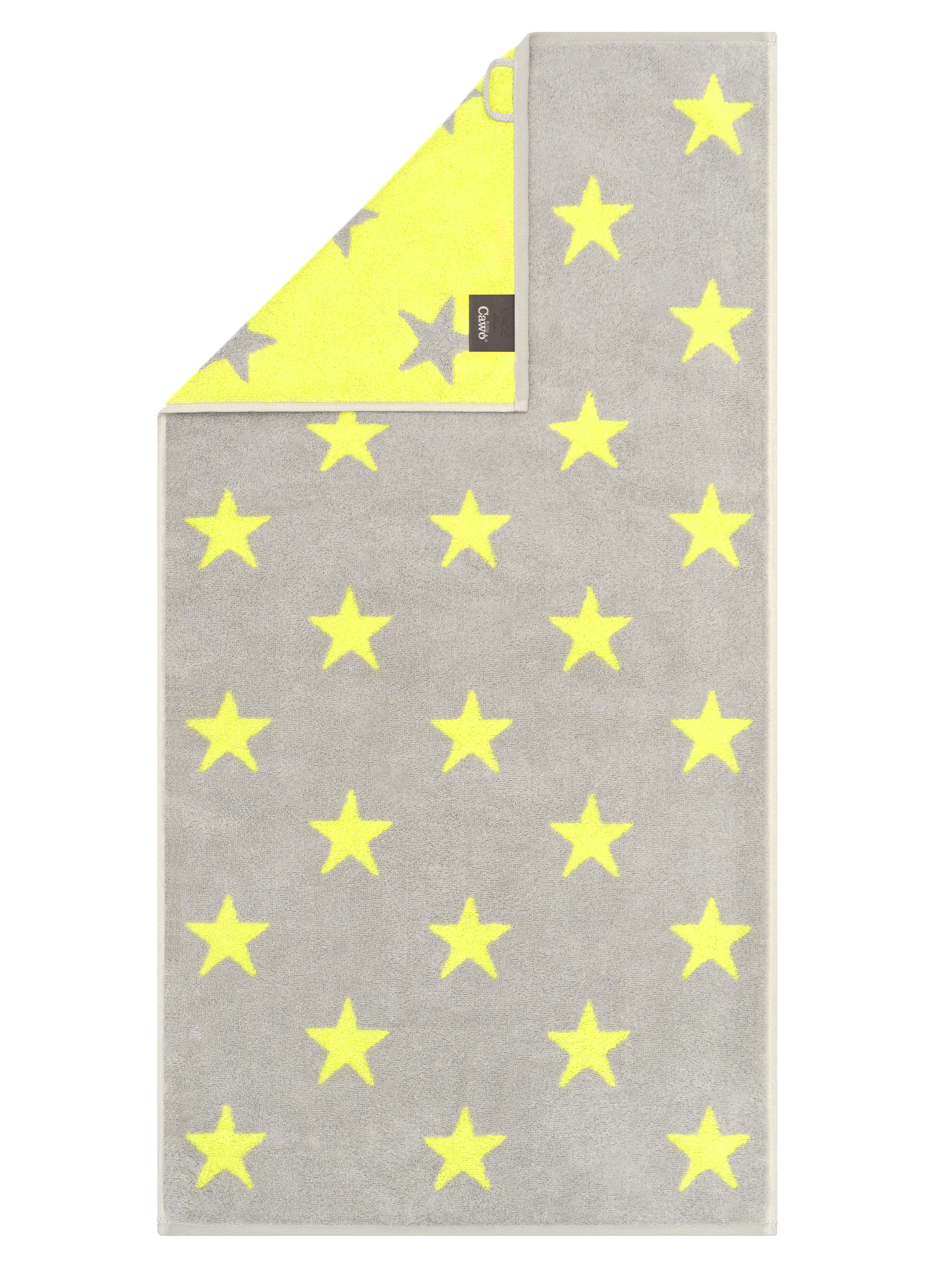 Cawö Handtuch New Stars 6260 | 75 platin/lime