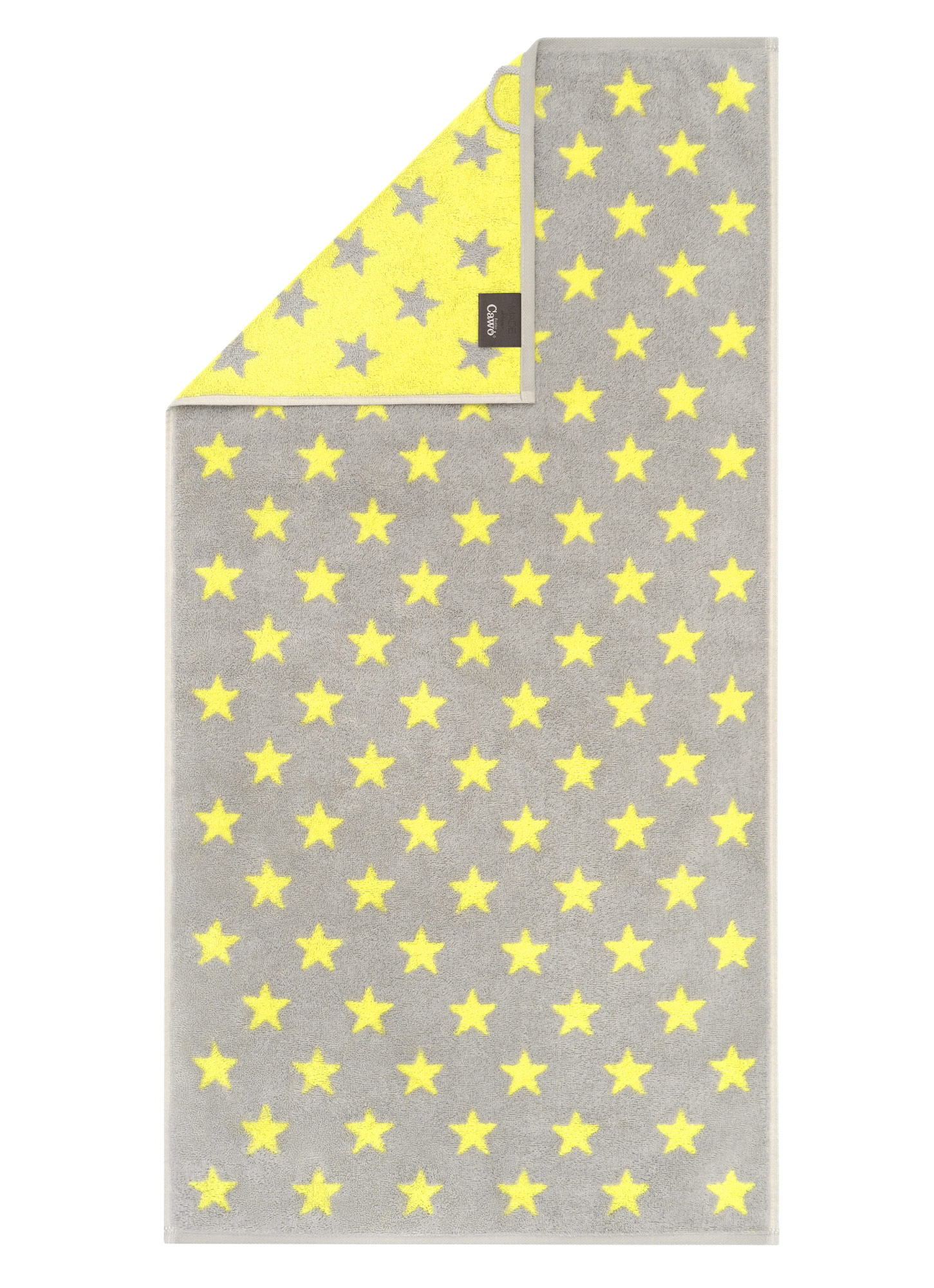 Cawö Handtuch New Stars 6261 | 75 platin/lime