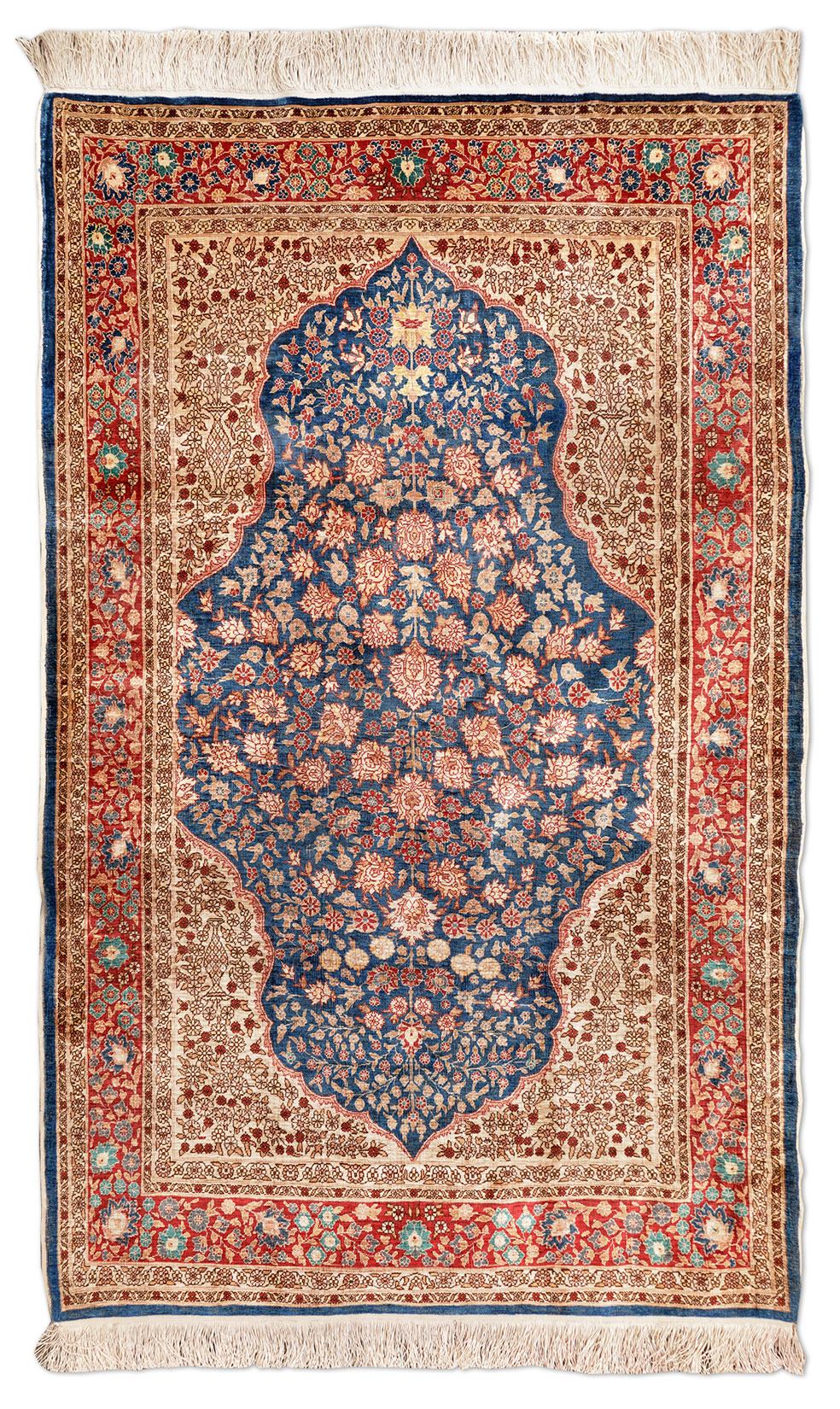 Hereke Seidenteppich Türkei neu | Allovermuster 86 x 144 cm
