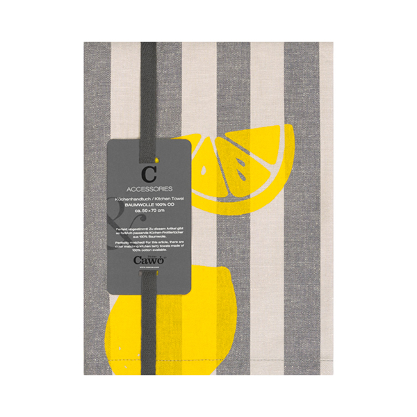 Cawö Geschirrtuch Prints & Stripes 541 | 73 platin/grau