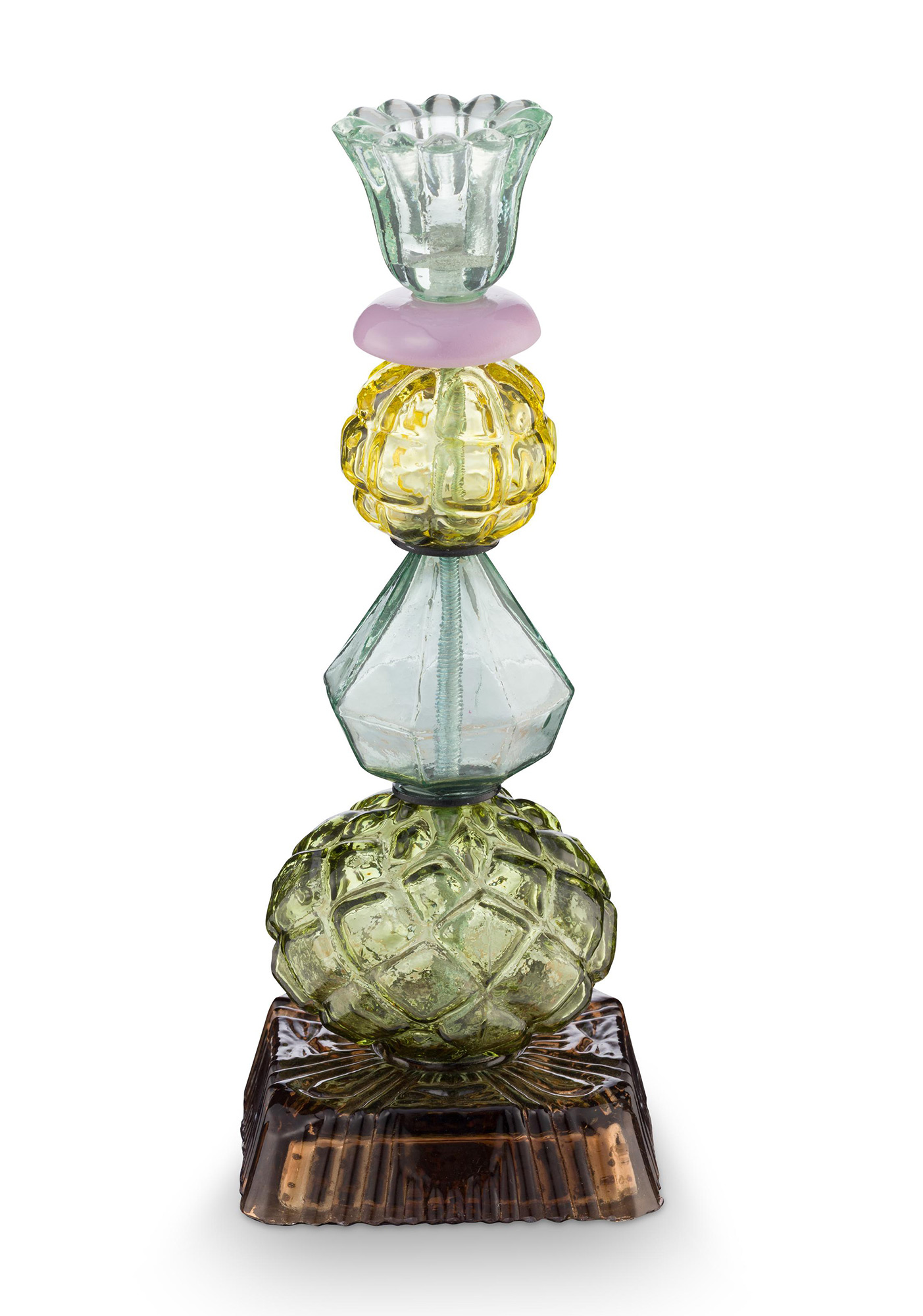 Pip Studio Glas Kerzenhalter Beads | Green