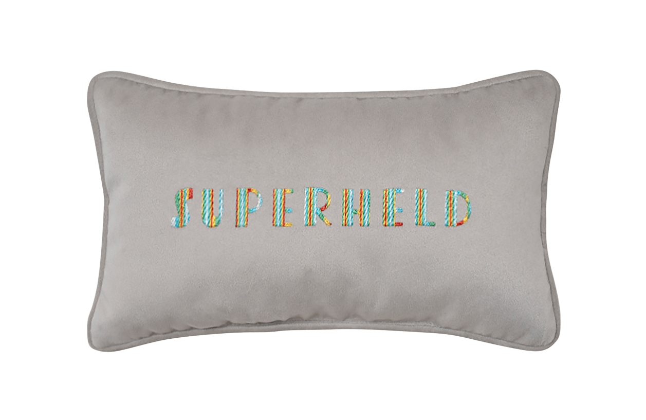 Pad Kissen Petite SUPERHELD | light grey