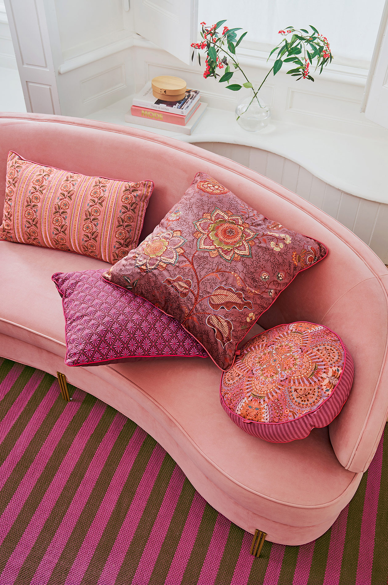 Pip Studio Zierkissen Alfombra | pink