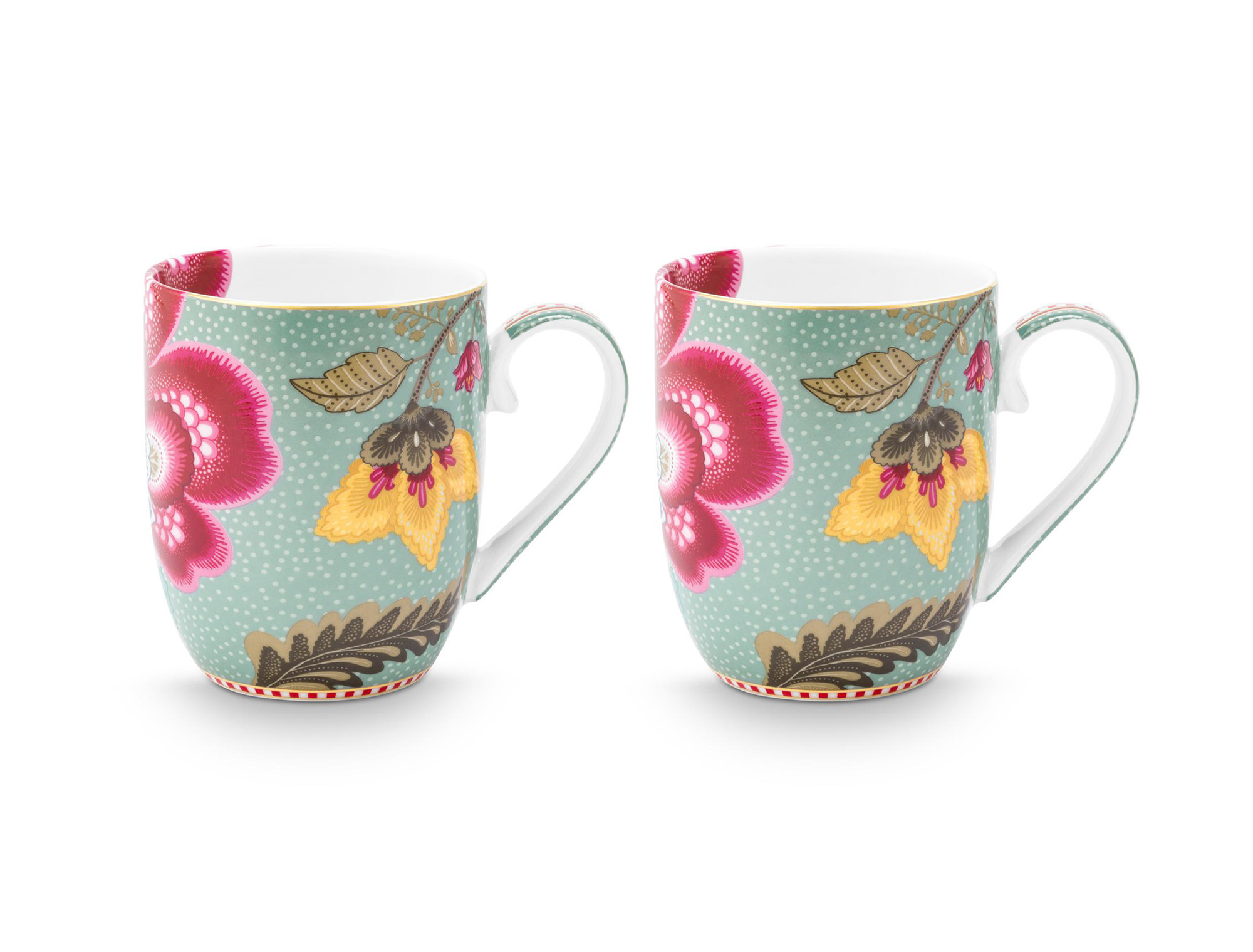 Pip Studio 2er Set Tassen klein Blooming Tales | Blue