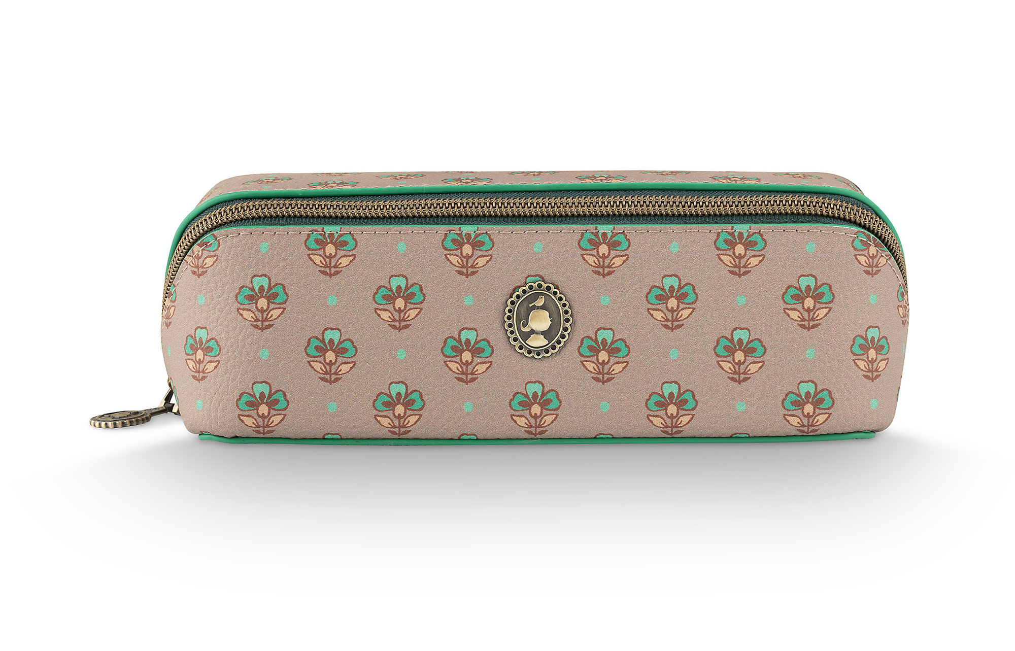 Pip Studio Kosmetiktasche Jaipur Flower | khaki-grün