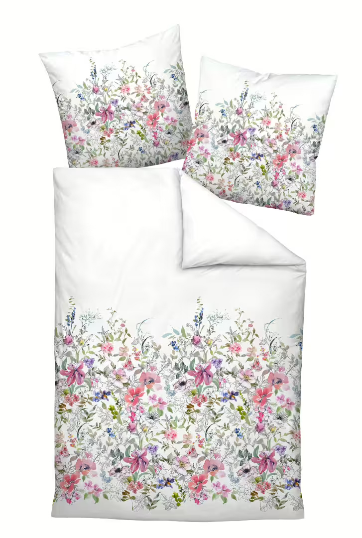 Janine Jersey-Bettwäsche Carmen S | 01 rot silberrosa