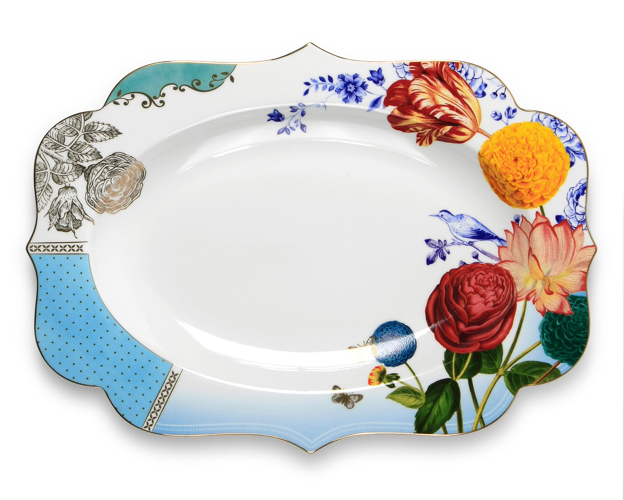 Pip Studio Servierschale oval Royal | multi