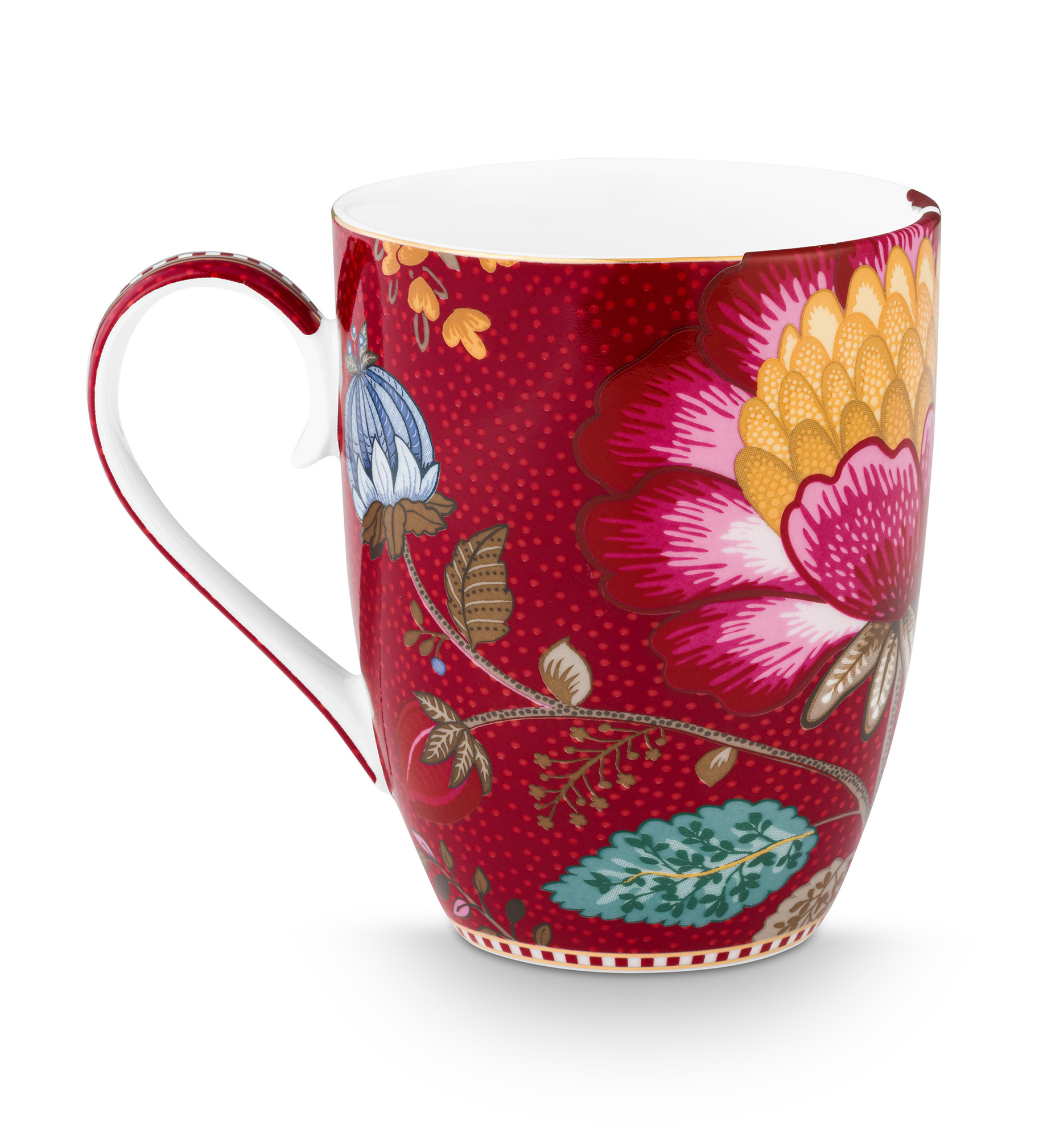 Pip Studio 2er Set Becher gross Blooming Tales | Dark Red