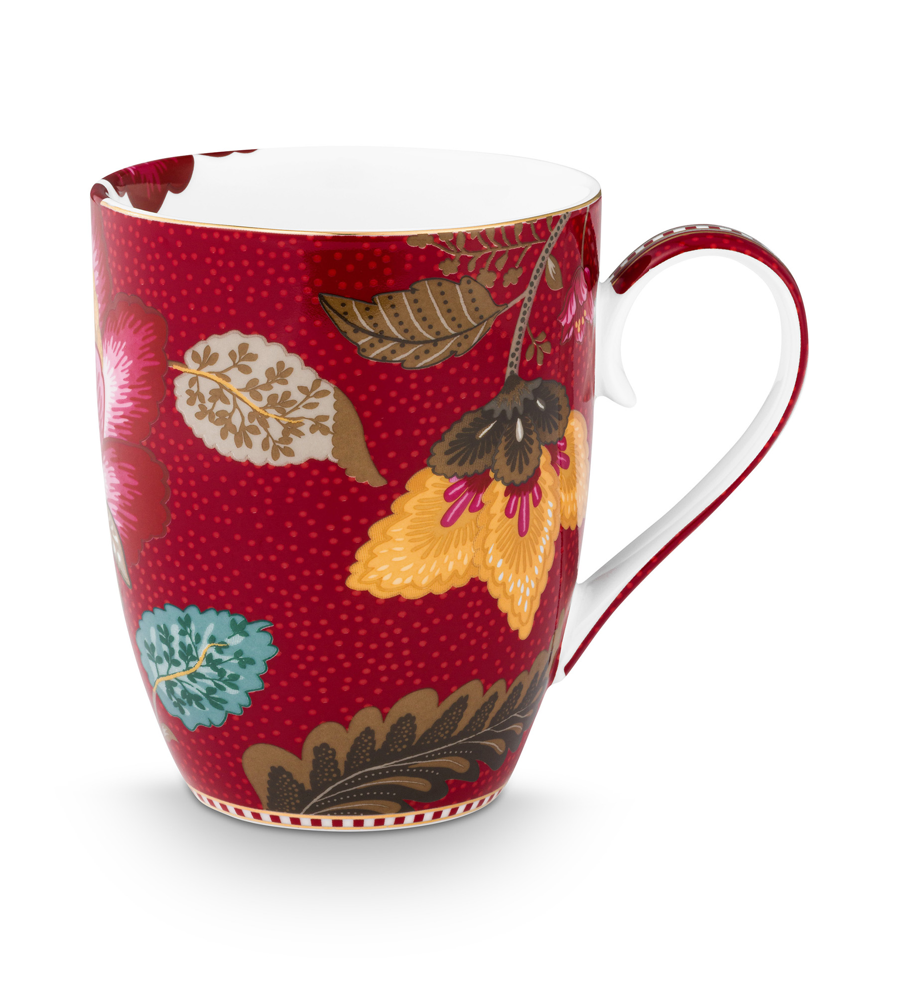 Pip Studio 2er Set Becher gross Blooming Tales | Dark Red