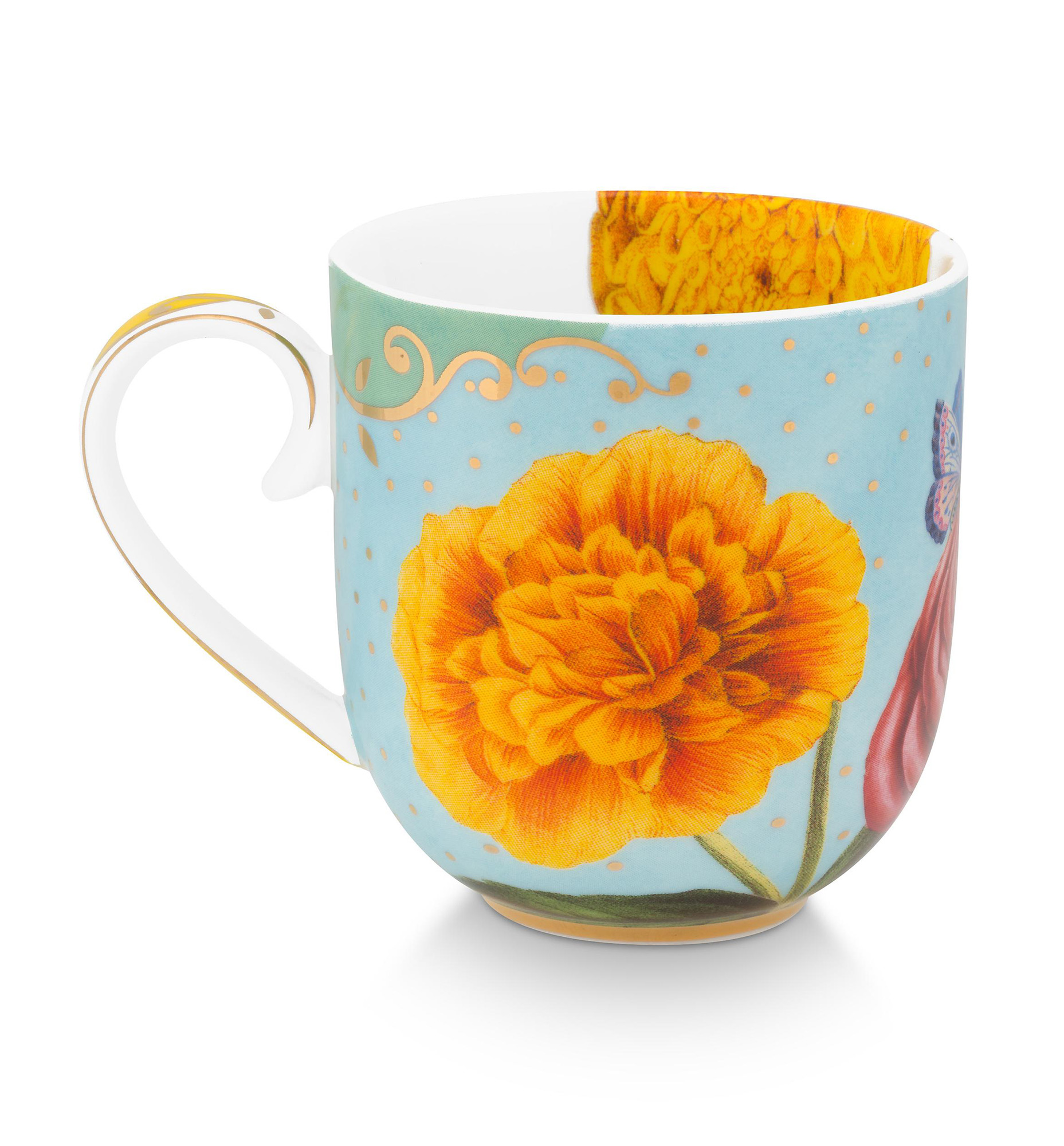 Pip Studio 5er Set Tasse gross Royal | Flowers