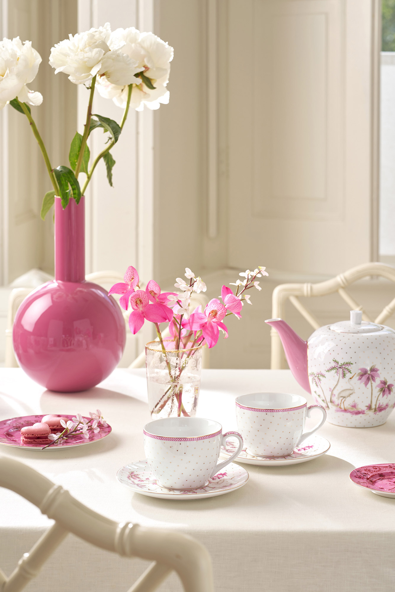 Pip Studio 2er Set Tasse & Untertasse Jolie | gold pink