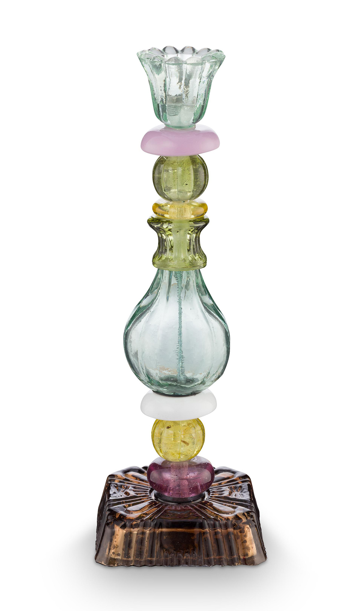 Pip Studio Glas Kerzenhalter Beads | Green