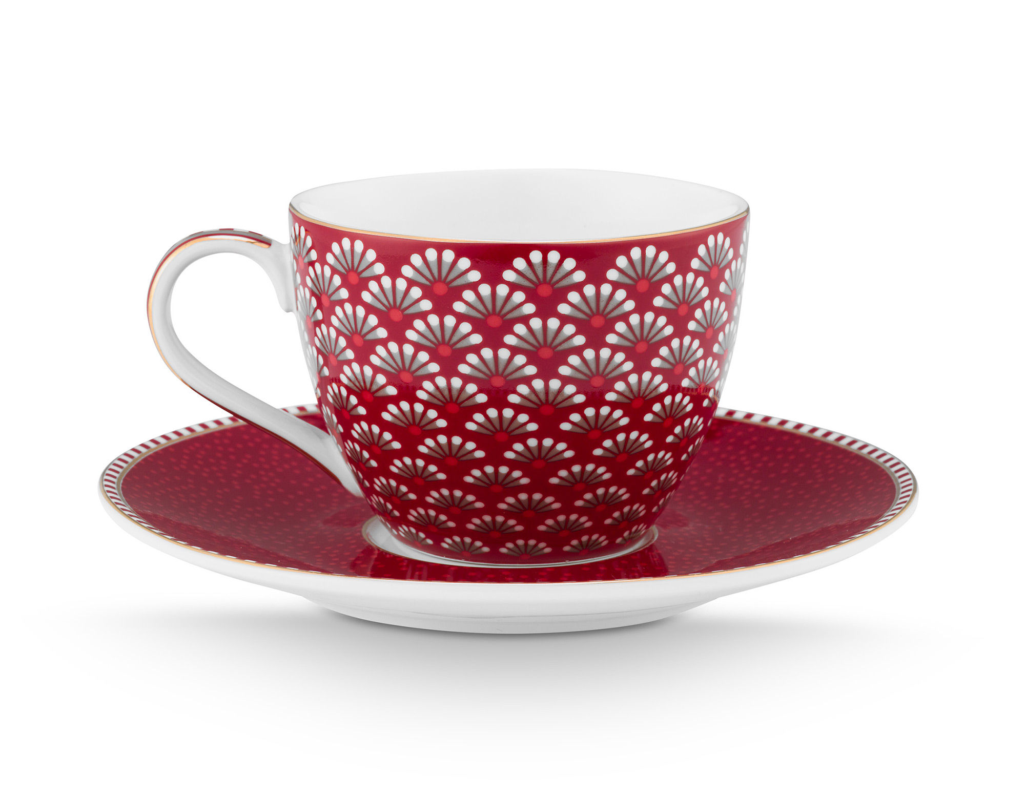 Pip Studio 2er Set Espresso Tasse & Untertasse Blooming Tale