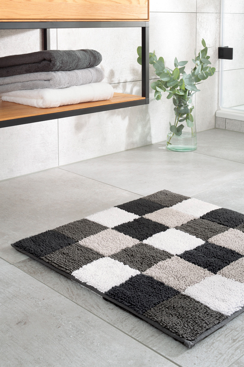 Cawö Badteppich Square 1011 | 77 stein