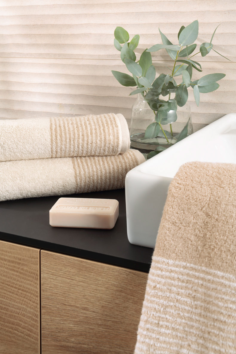 Cawö Handtuch Luxury Home Two-Tone 590 | 36 natur