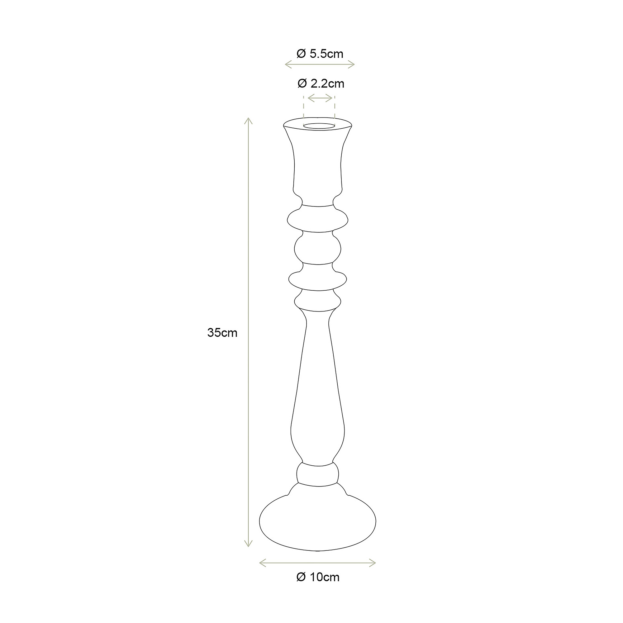 vtwonen Glas-Kerzenhalter  | gross
