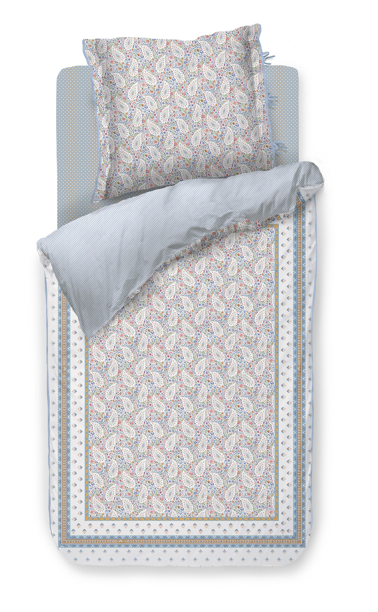 Pip Studio Perkalbettwäsche Kairi Bloom | Hellblau