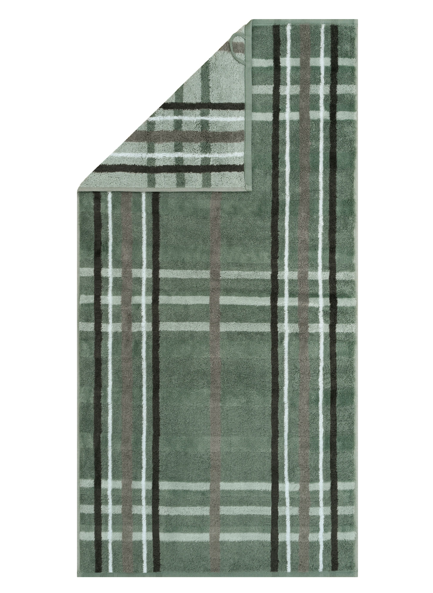 Cawö Handtuch Noblesse Check 1089 | 44 nordic green