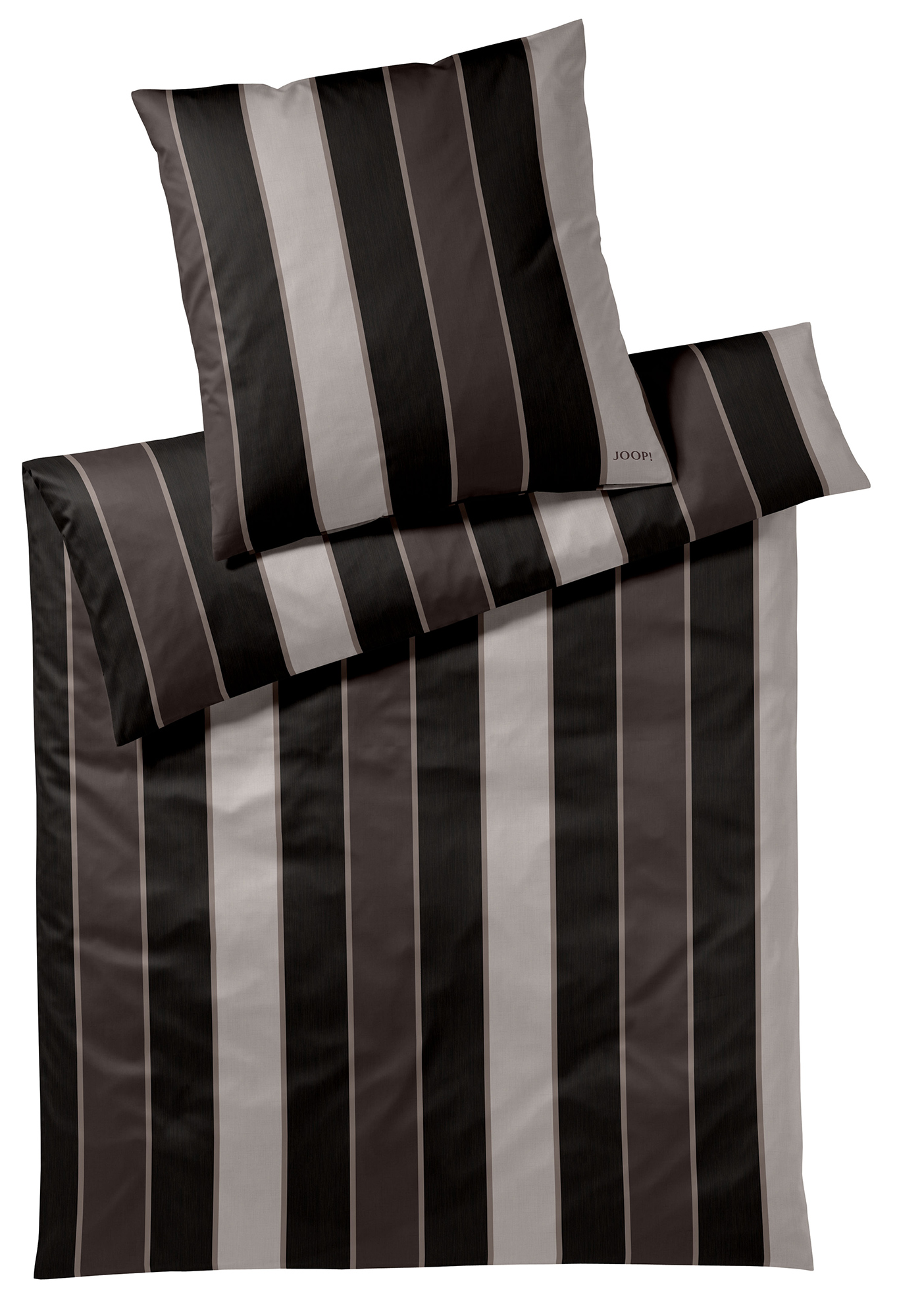 JOOP! Satin Bettwäsche Stripes | 9 black