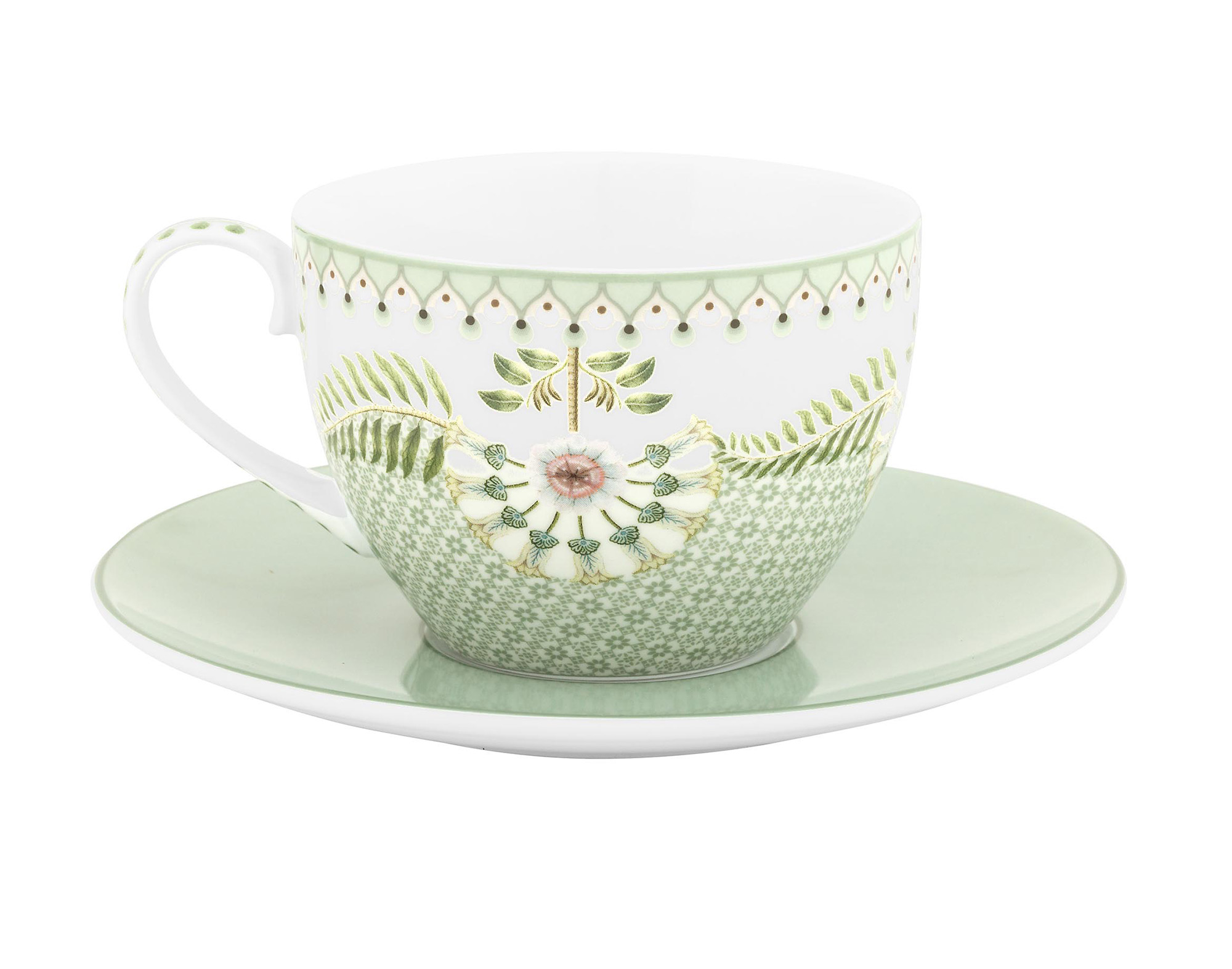 Pip Studio Tasse & Untertasse  Lily&Lotus | hellgrün