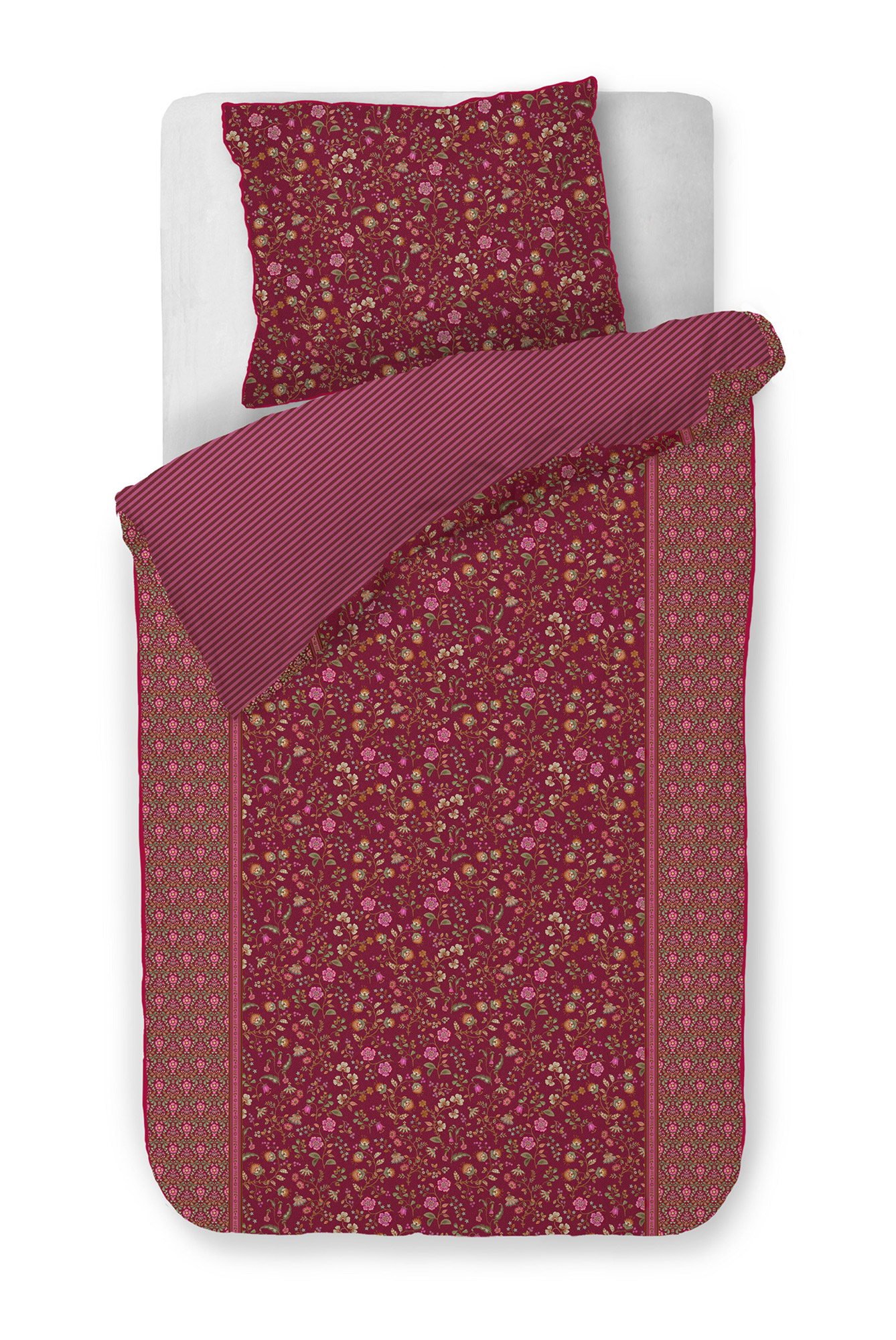 Pip Studio Bettwäsche Flora Bangalore | Dunkelrosa