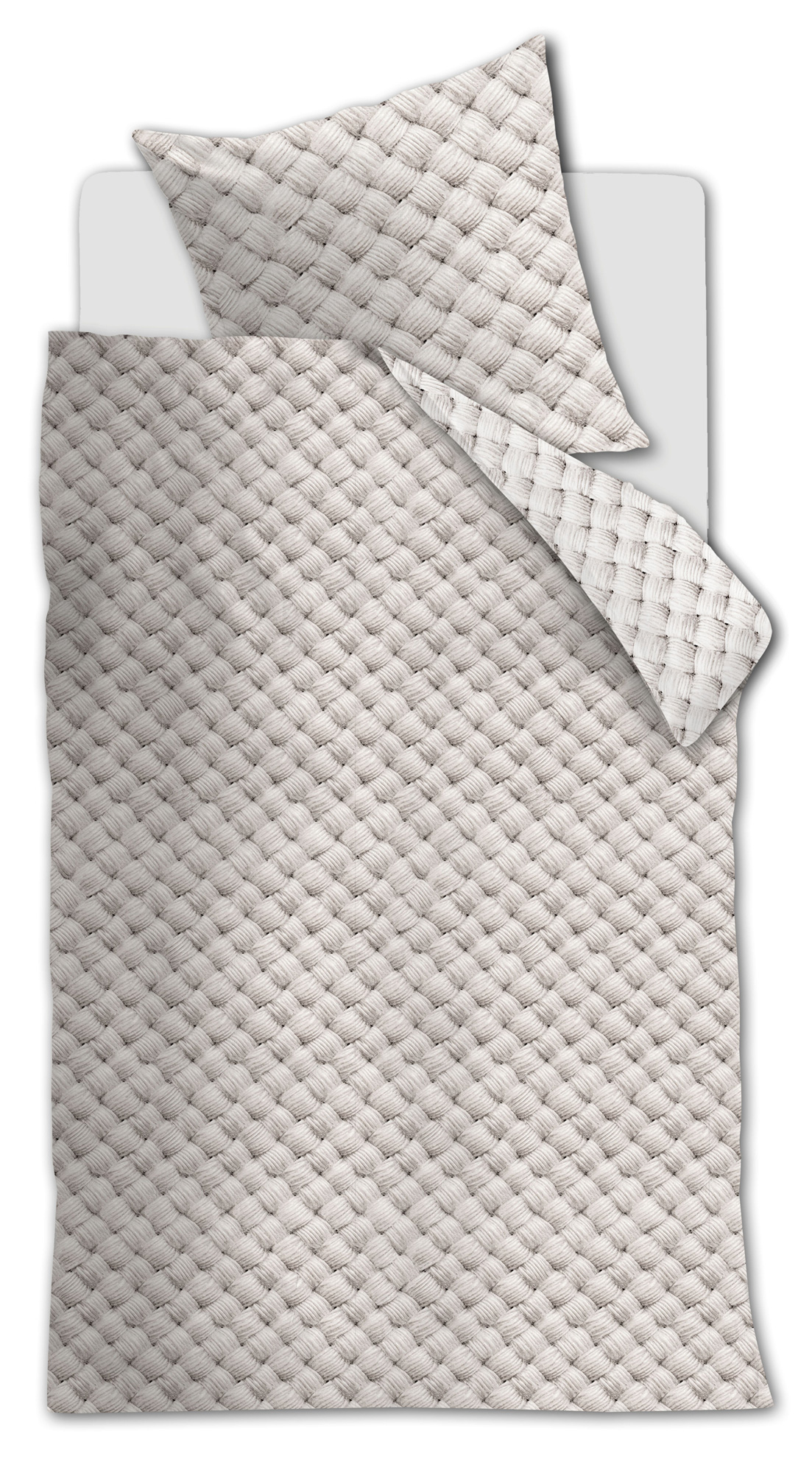 Riviera Maison Flanell-Bettwäsche Woven Wool | Natur