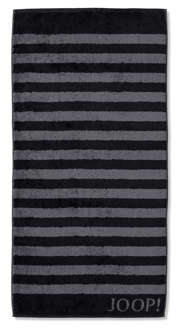 JOOP! Saunatuch Classic Stripes 1610 | 90 Schwarz/Anthrazit
