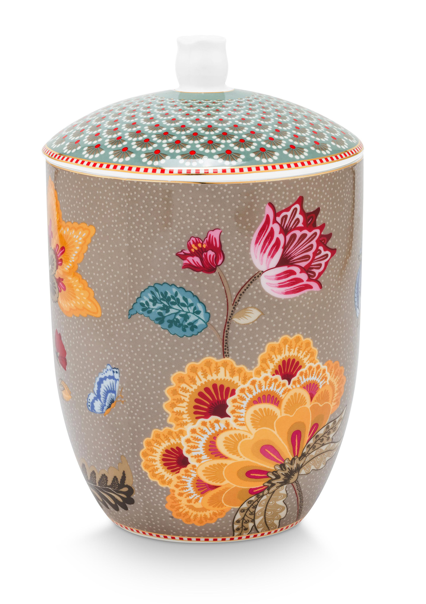 Pip Studio Vorratsdose Blooming Tales | Fantasy Khaki