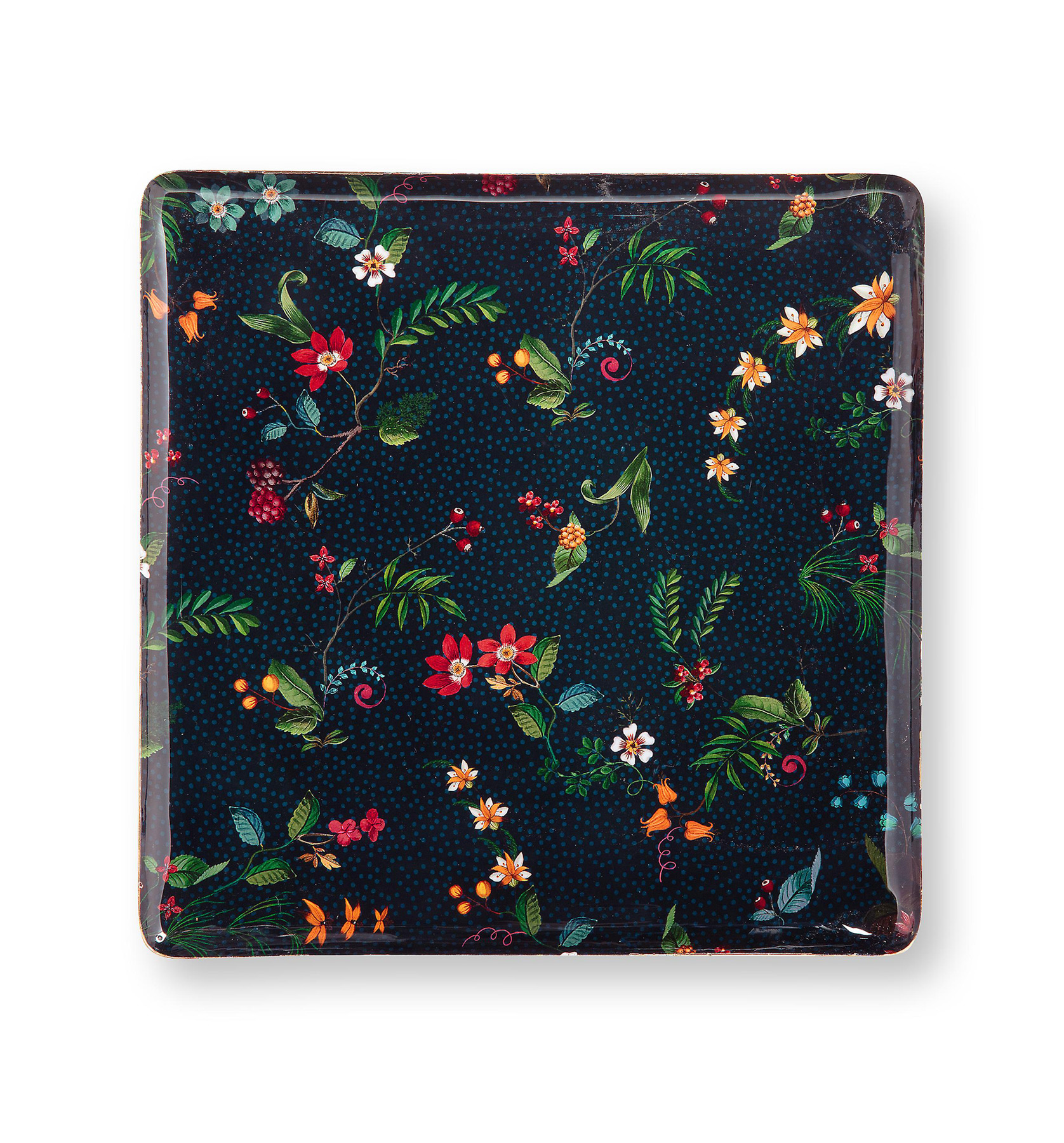 Pip Studio Metall Tablett medium Berry Blues | blau