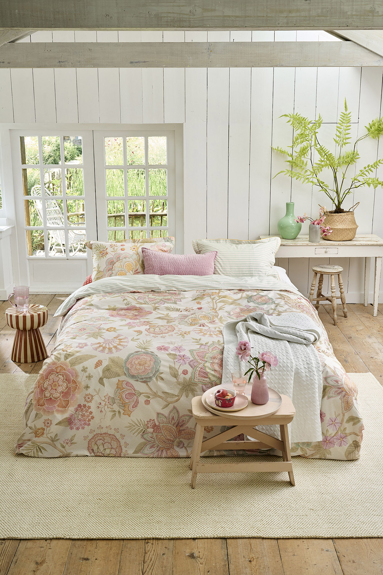 Pip Studio Perkalbettwäsche Bombay Bold | Off-White