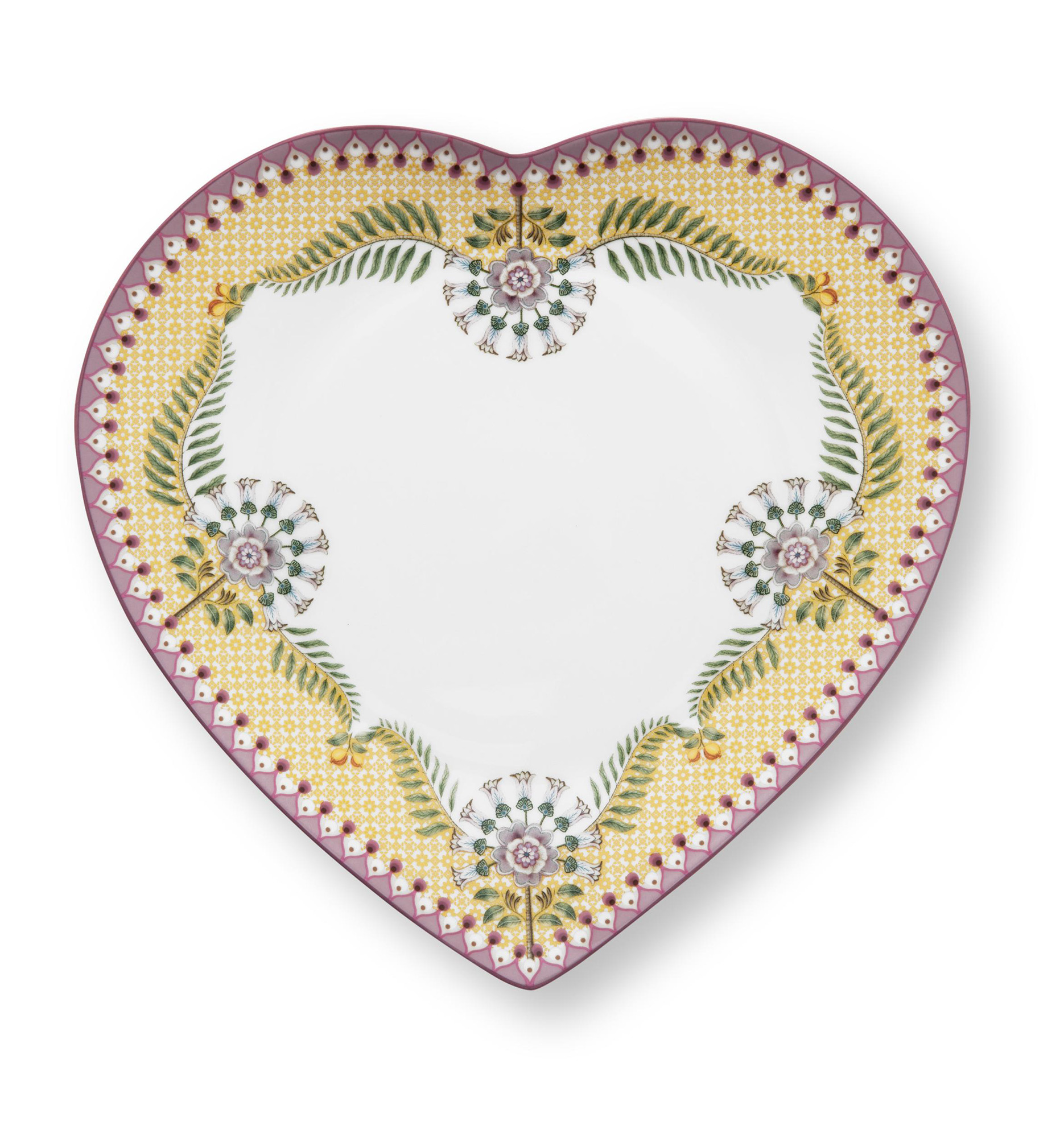 Pip Studio 2 herzförmige Teller Lily & Lotus | Yellow