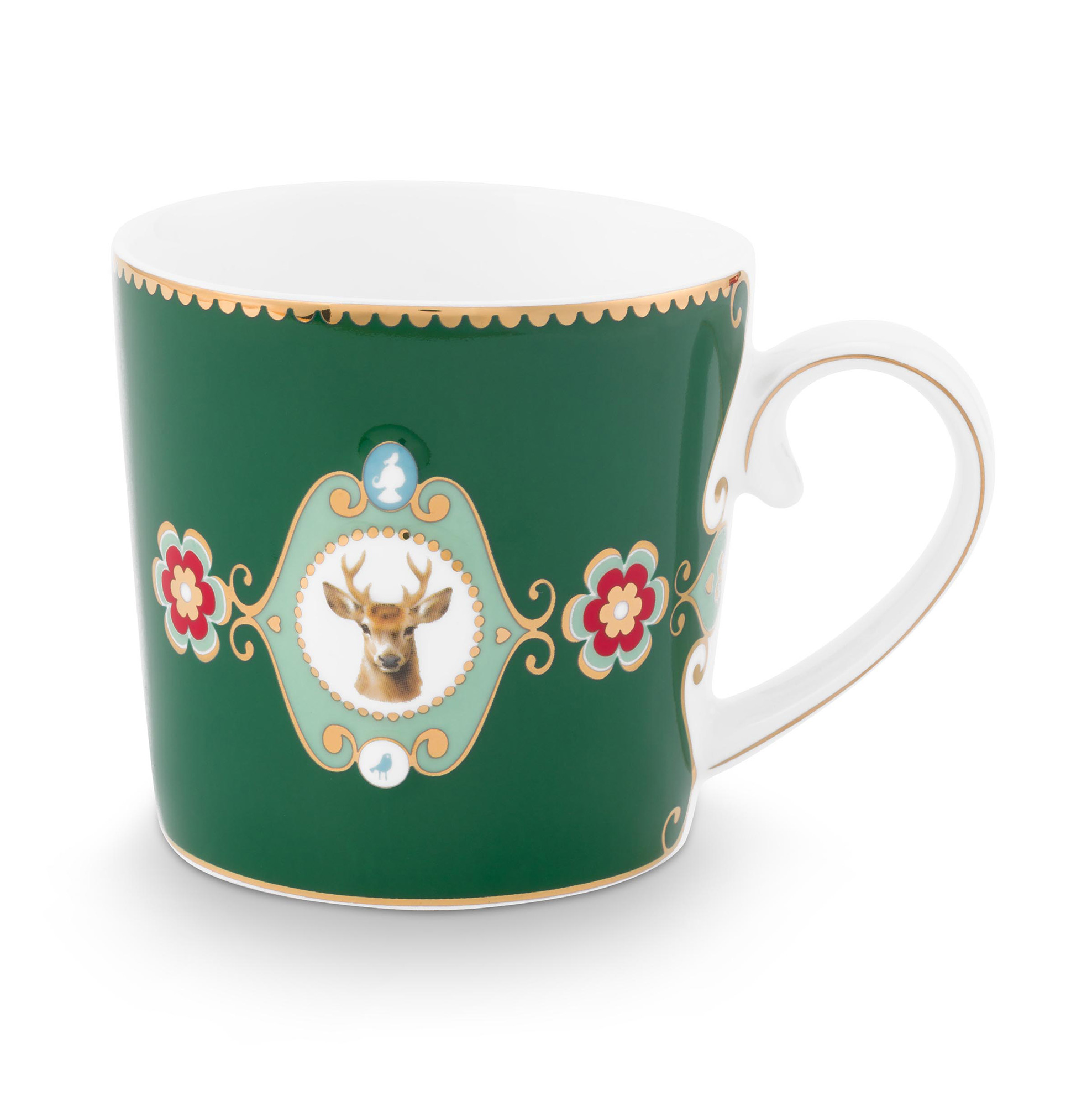 Pip Studio Tasse klein Love Birds | dunkelgrün