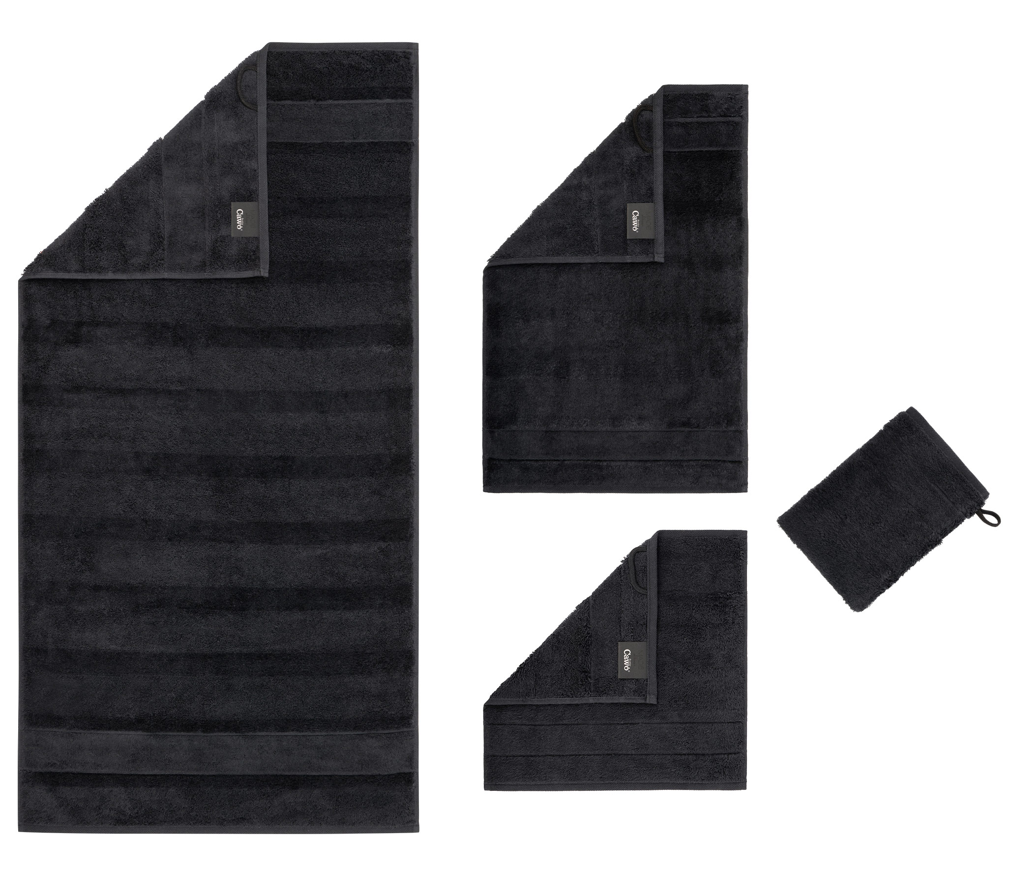 Cawö Handtuch Noblesse 1002 | 906 schwarz