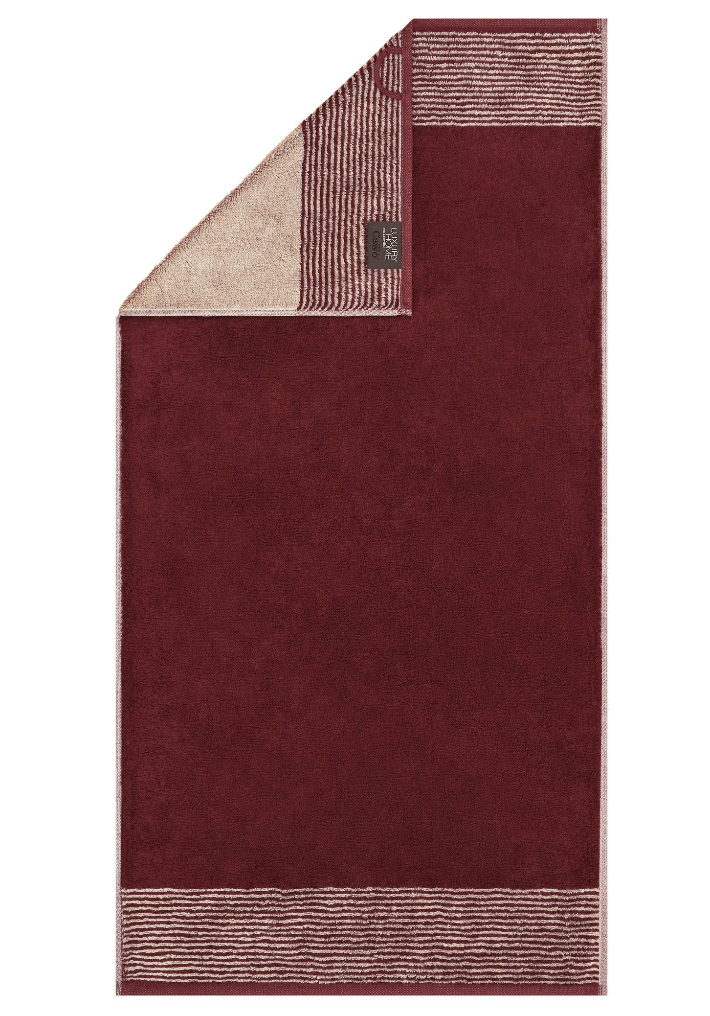 Cawö Handtuch Luxury Home Two-Tone 590 | 23 bordeaux