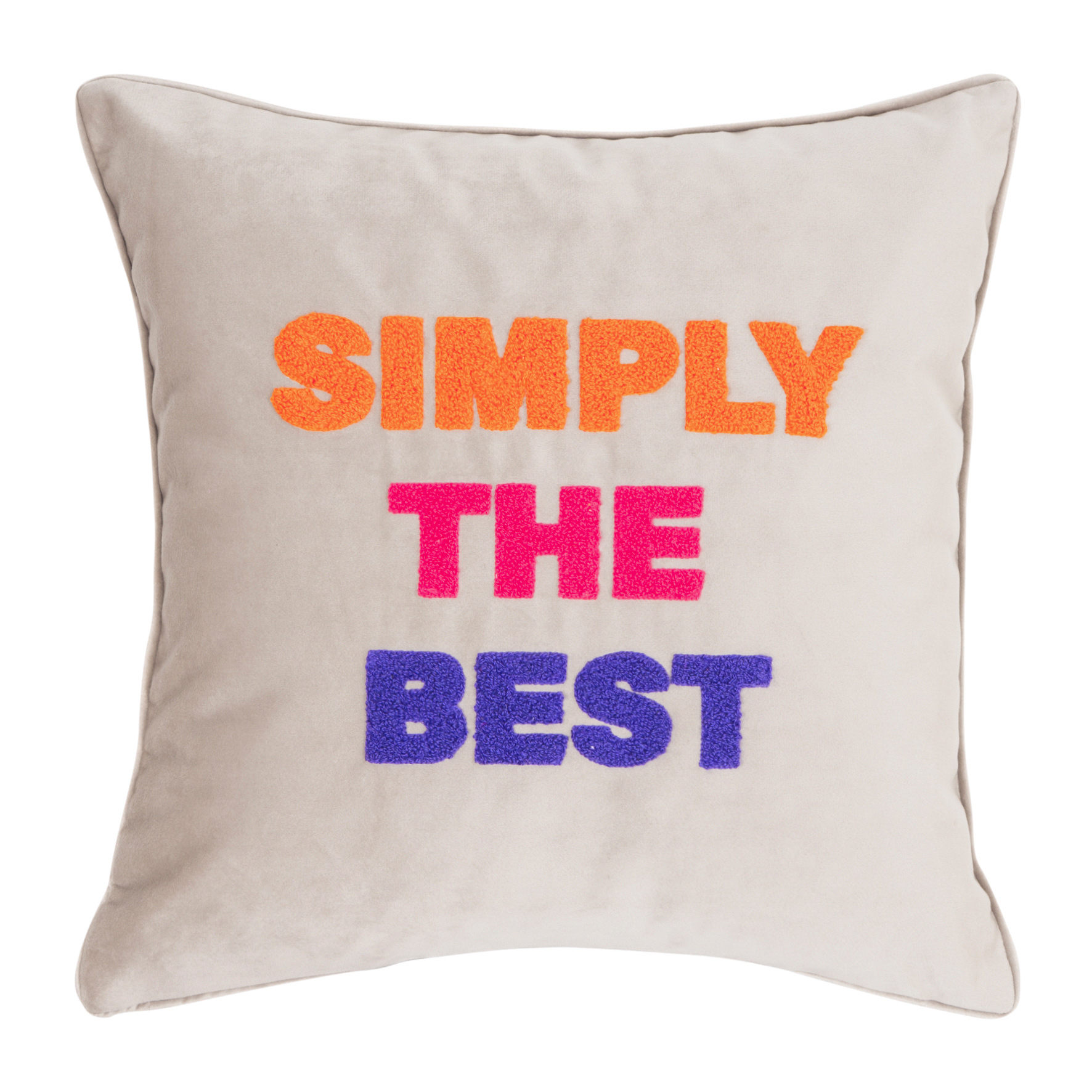 Pad Kissenhülle Letters SIMPLY THE BEST | taupe