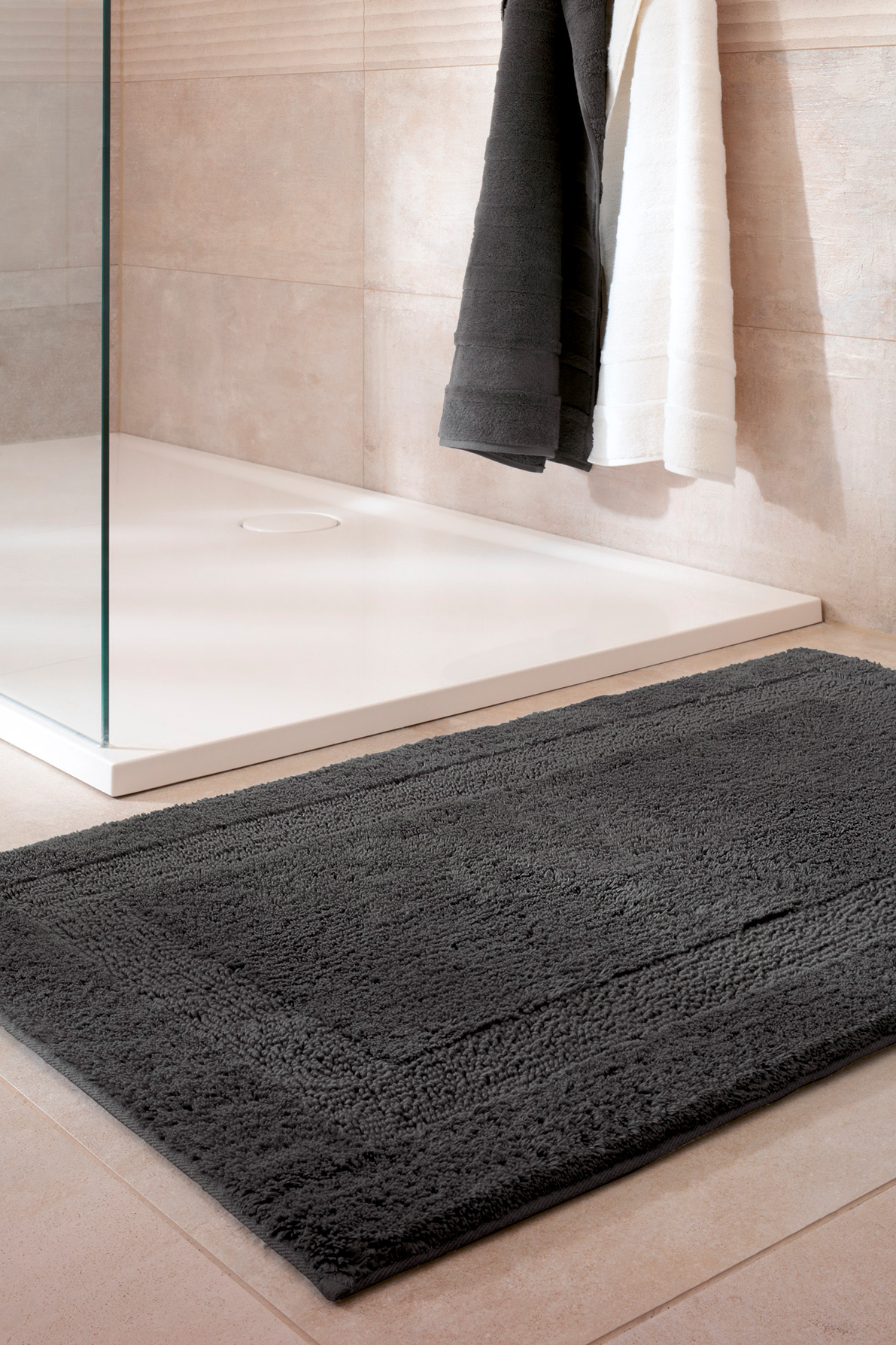 Cawö Badteppich Wendeteppich 1000 | 740 basalt