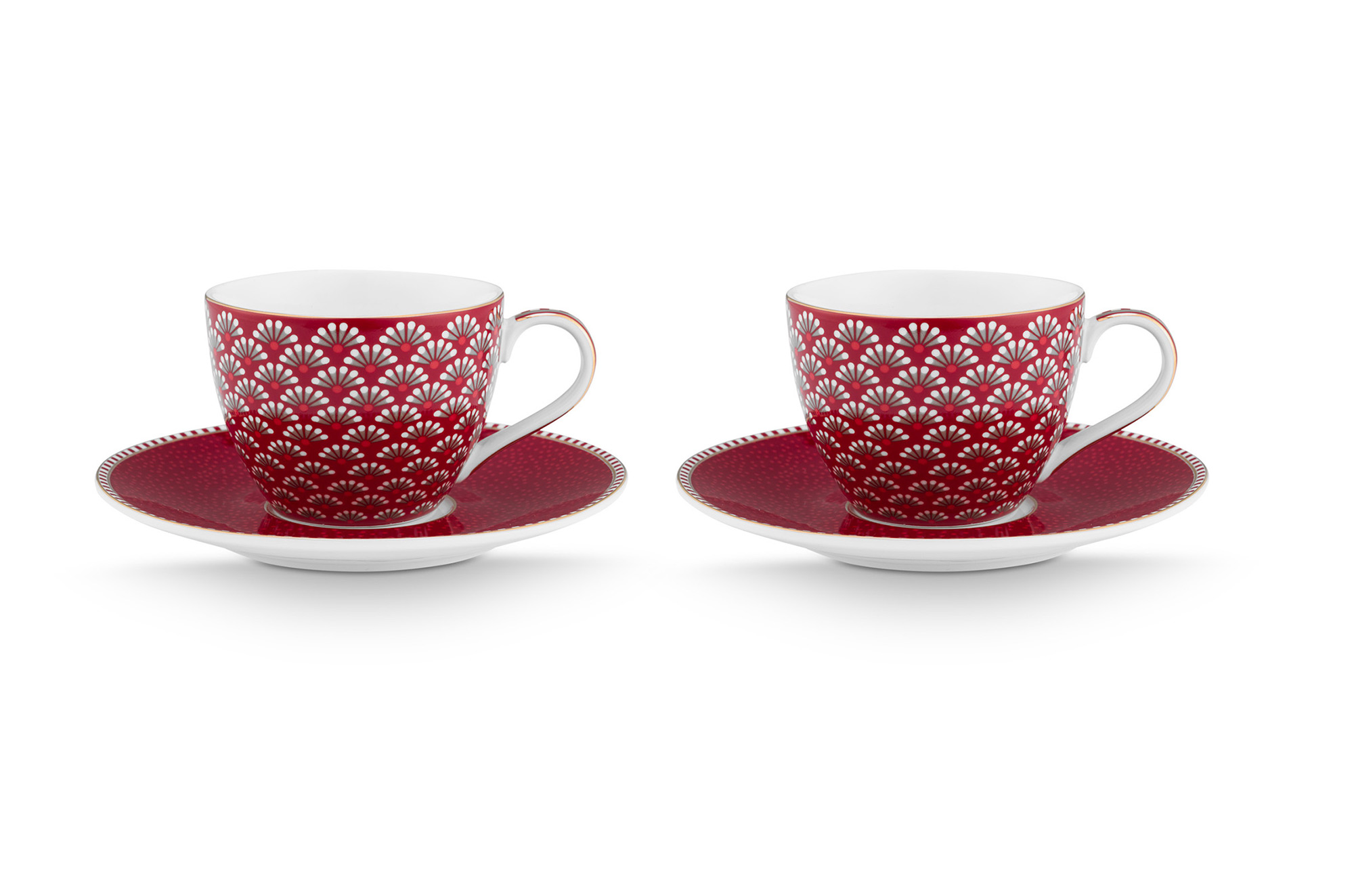 Pip Studio 2er Set Espresso Tasse & Untertasse Blooming Tale