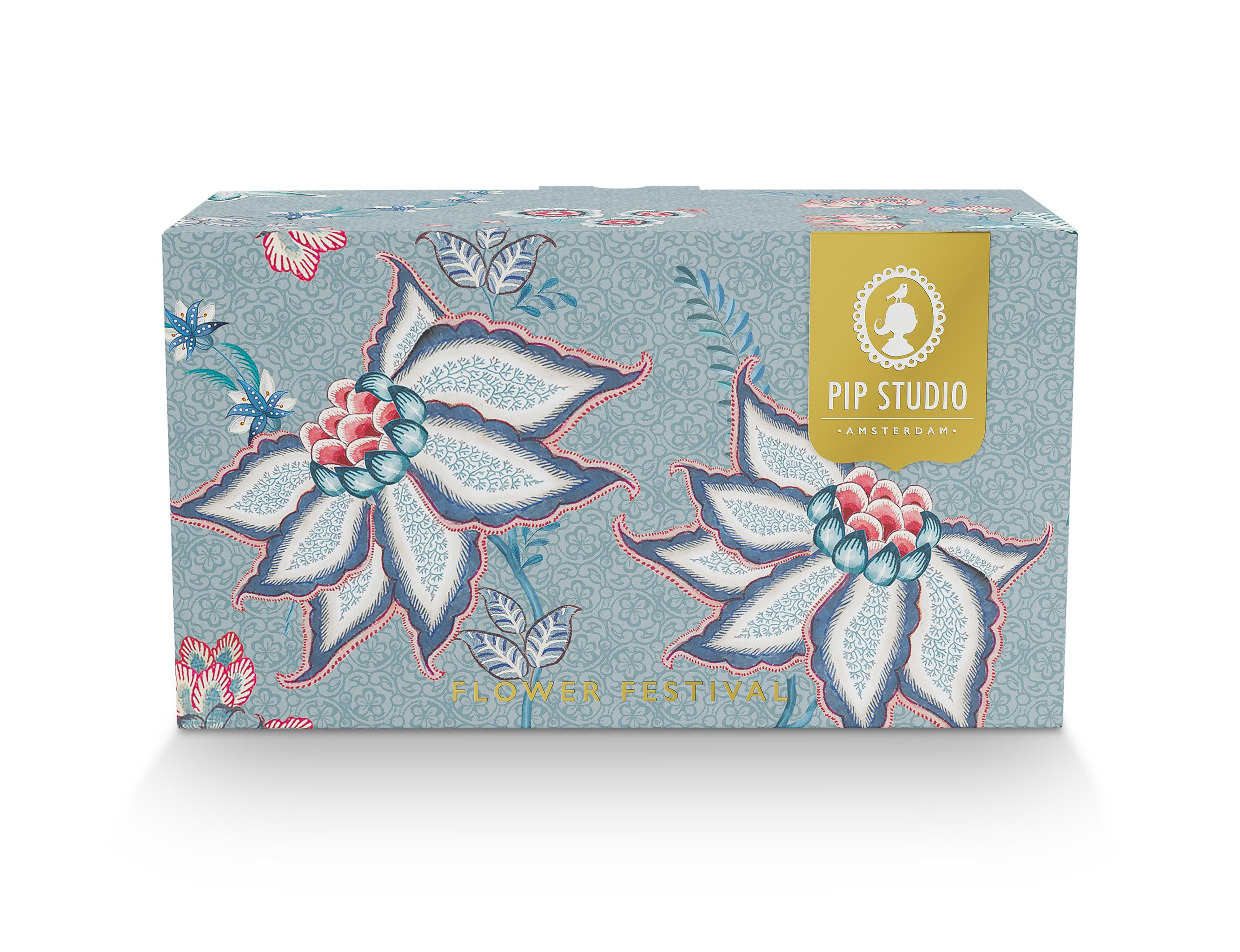 Pip Studio 2er Tassen-Set groß Flower Festival | Light Blue