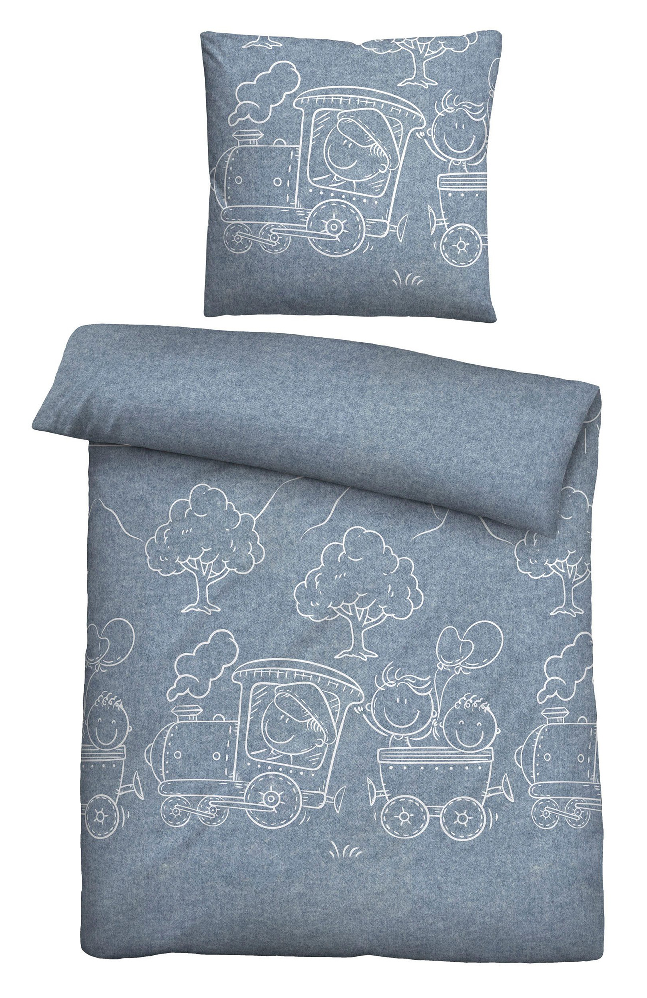 Biberna Kinderbettwäsche Flanell 0840521 | 256 Blau