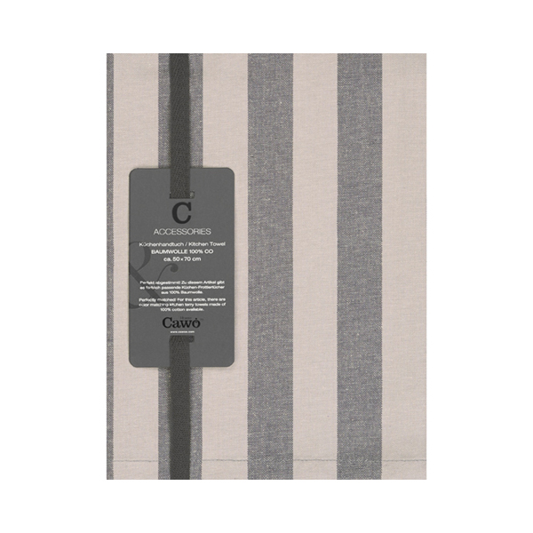 Cawö Geschirrtuch Prints & Stripes 546 | 73 platin/grau