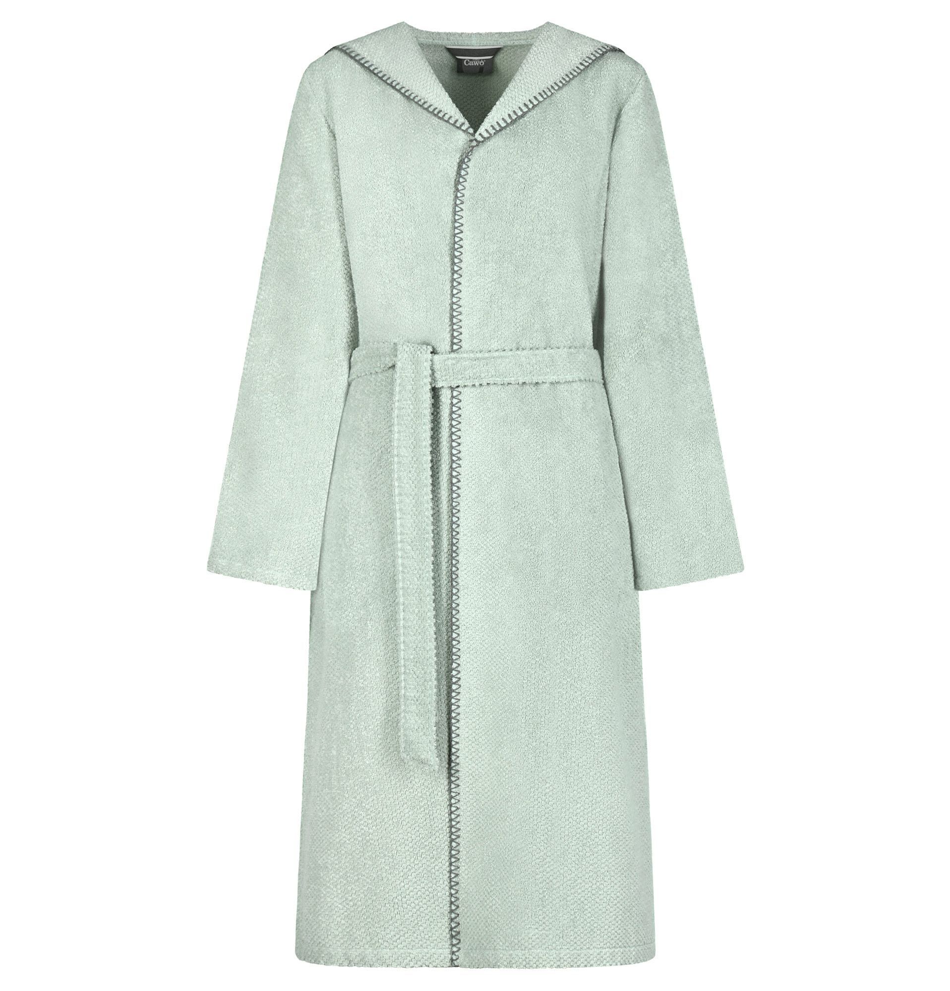 Cawö Damen Kapuze-Bademantel 6219 | 450 eukalyptus