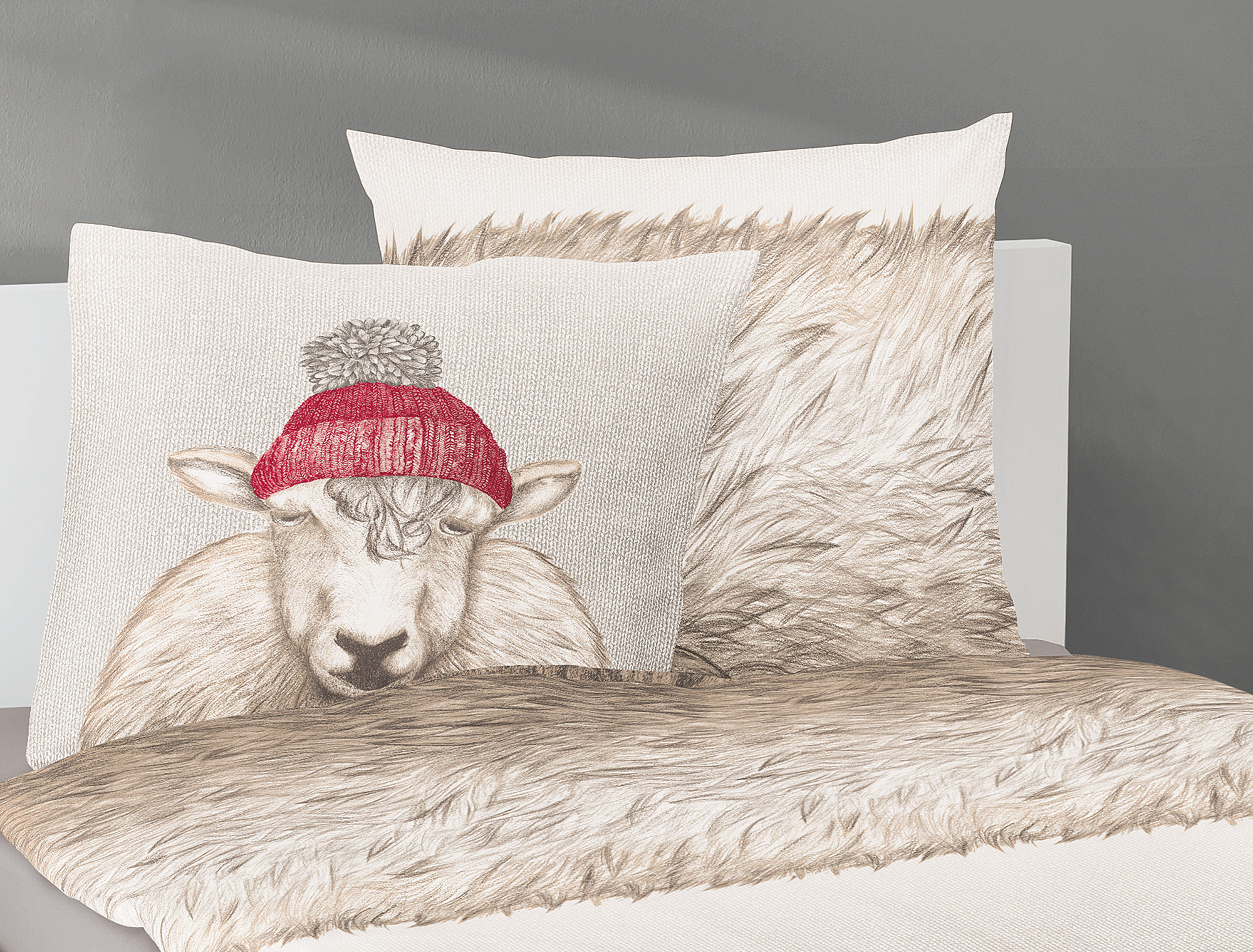 Irisette Feinbiberbettwäsche Koala 8139 | 11 grau