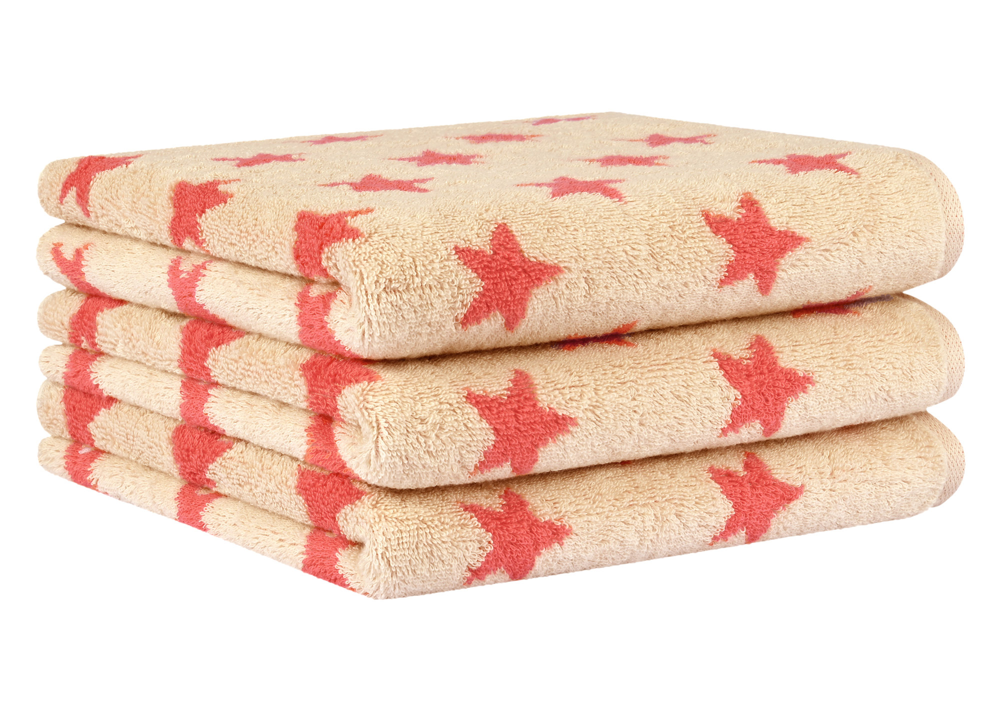 Cawö Handtuch New Stars 6261 | 32 beige/pink