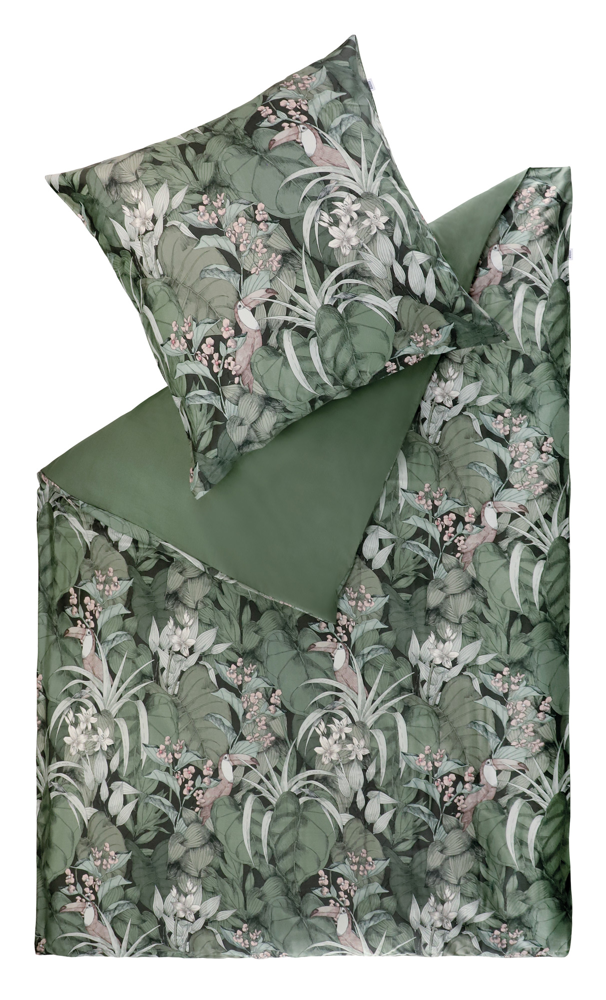 Schöner Wohnen Kollektion Satin Bettwäsche Toucan | 090 grün