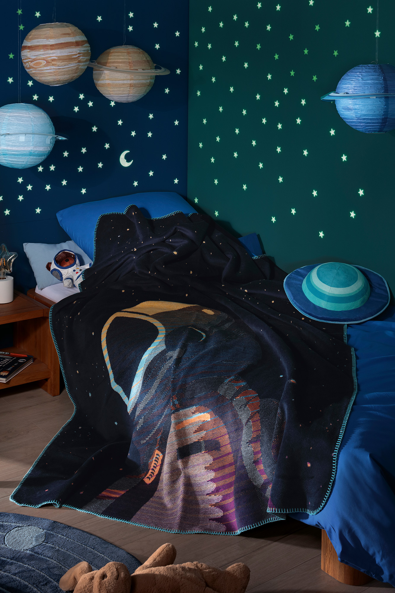 Biederlack Plaid / Wohndecke Young & Fancy | Astronaut