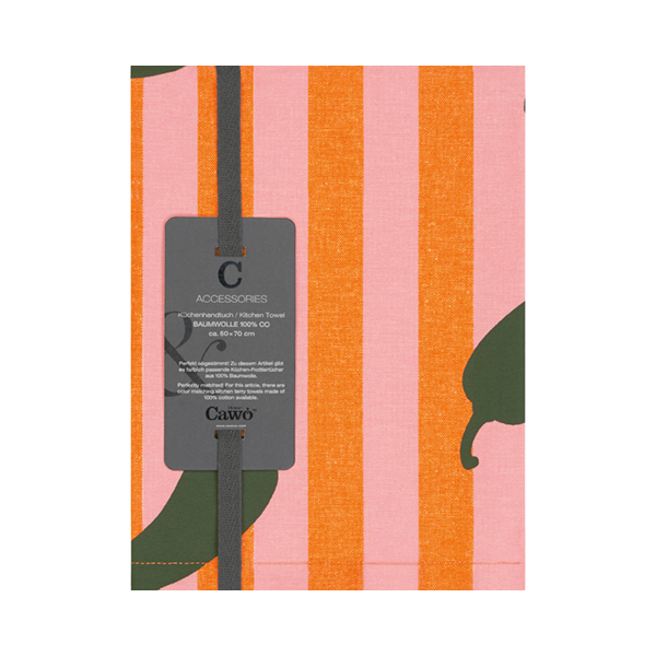 Cawö Geschirrtuch Prints & Stripes 545 | 23 rosa/orange