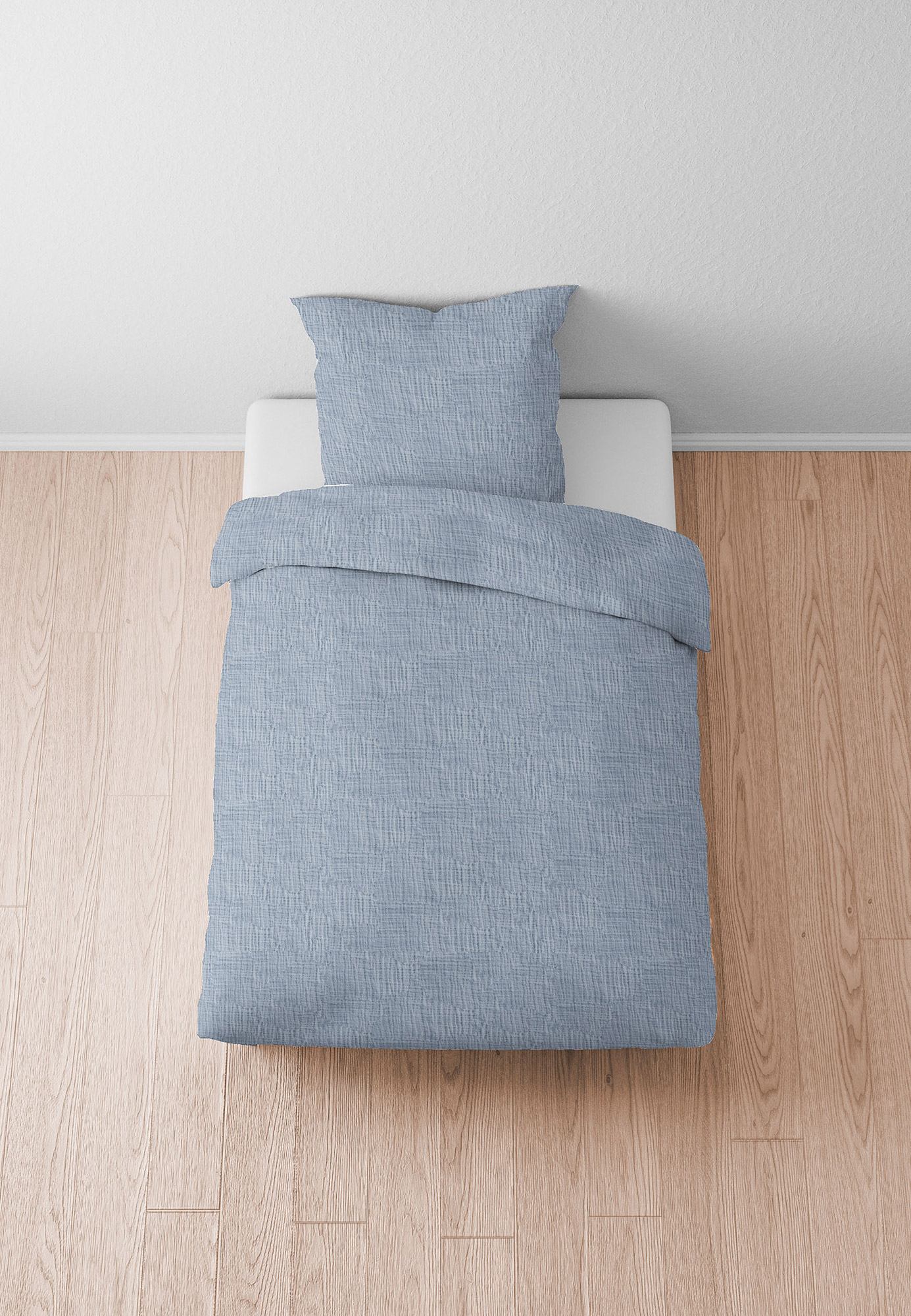 Biberna Musselin-Bettwäsche 0480500 | 220 Taubenblau